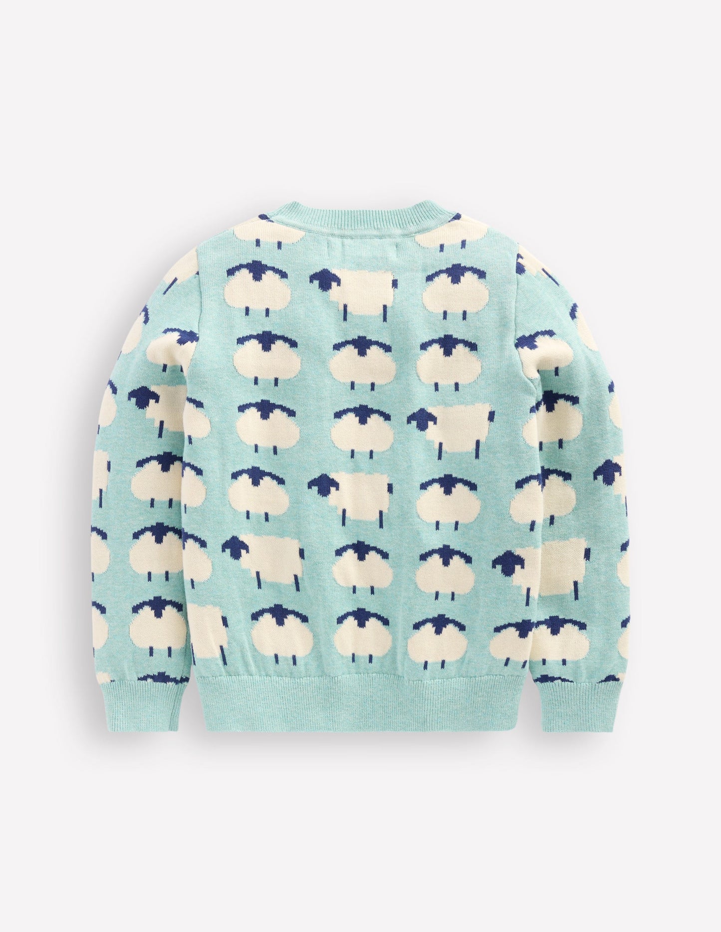 Novelty Sweater-Tourmaline Blue Sheep