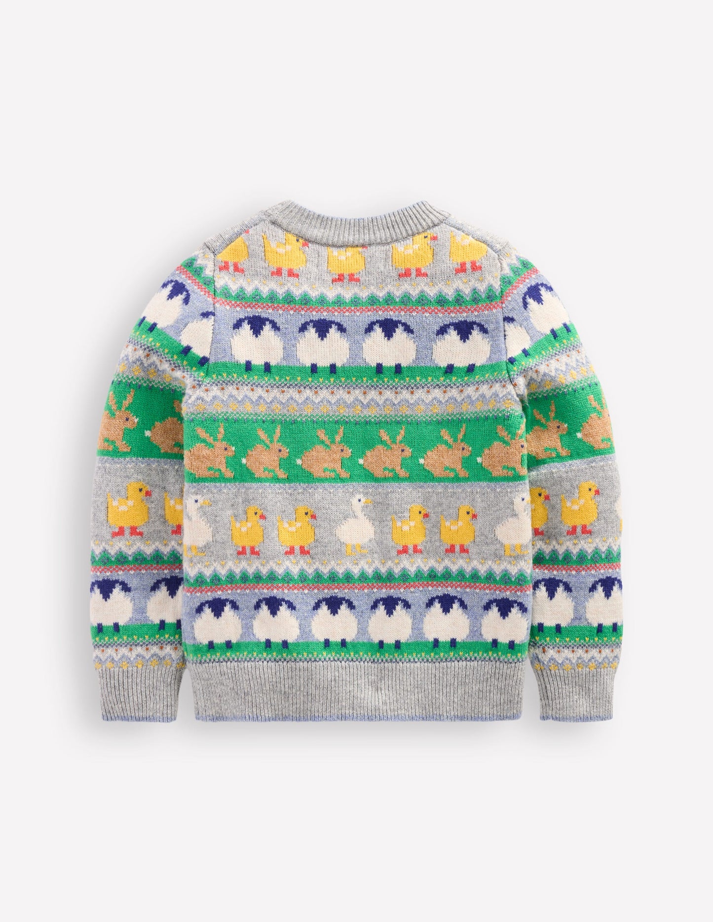 Fair Isle Sweater-Grey Marl Easter