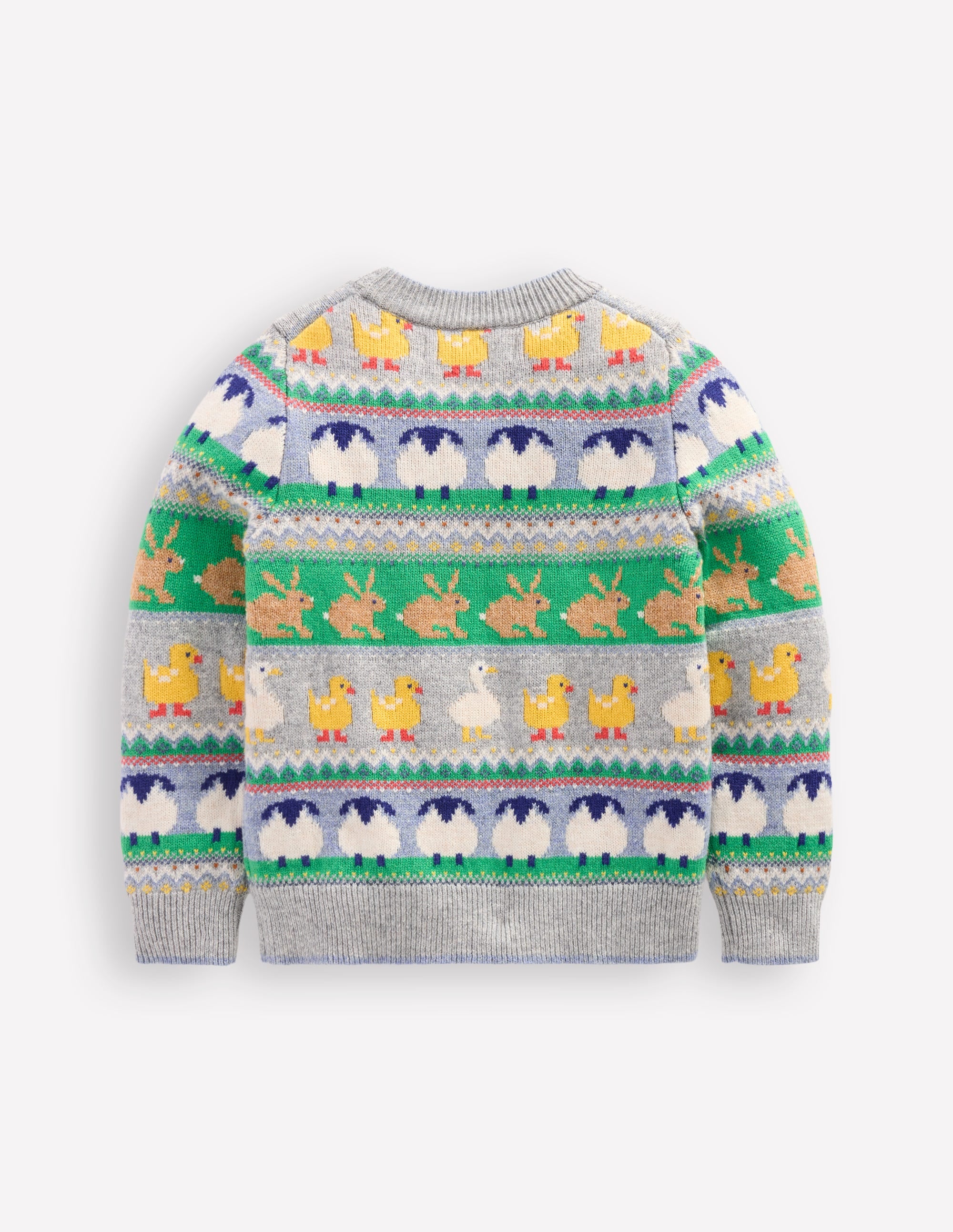 Fair Isle Sweater-Grey Marl Easter - Image 2