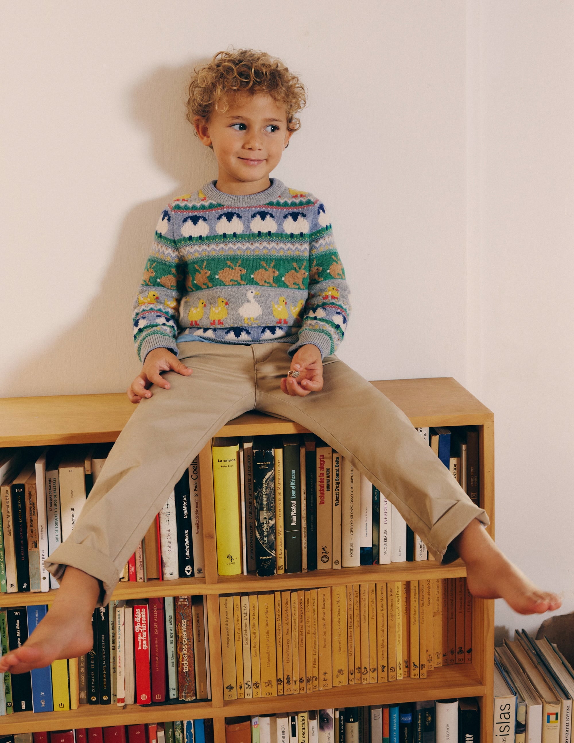 Fair Isle Sweater-Grey Marl Easter - Image 4