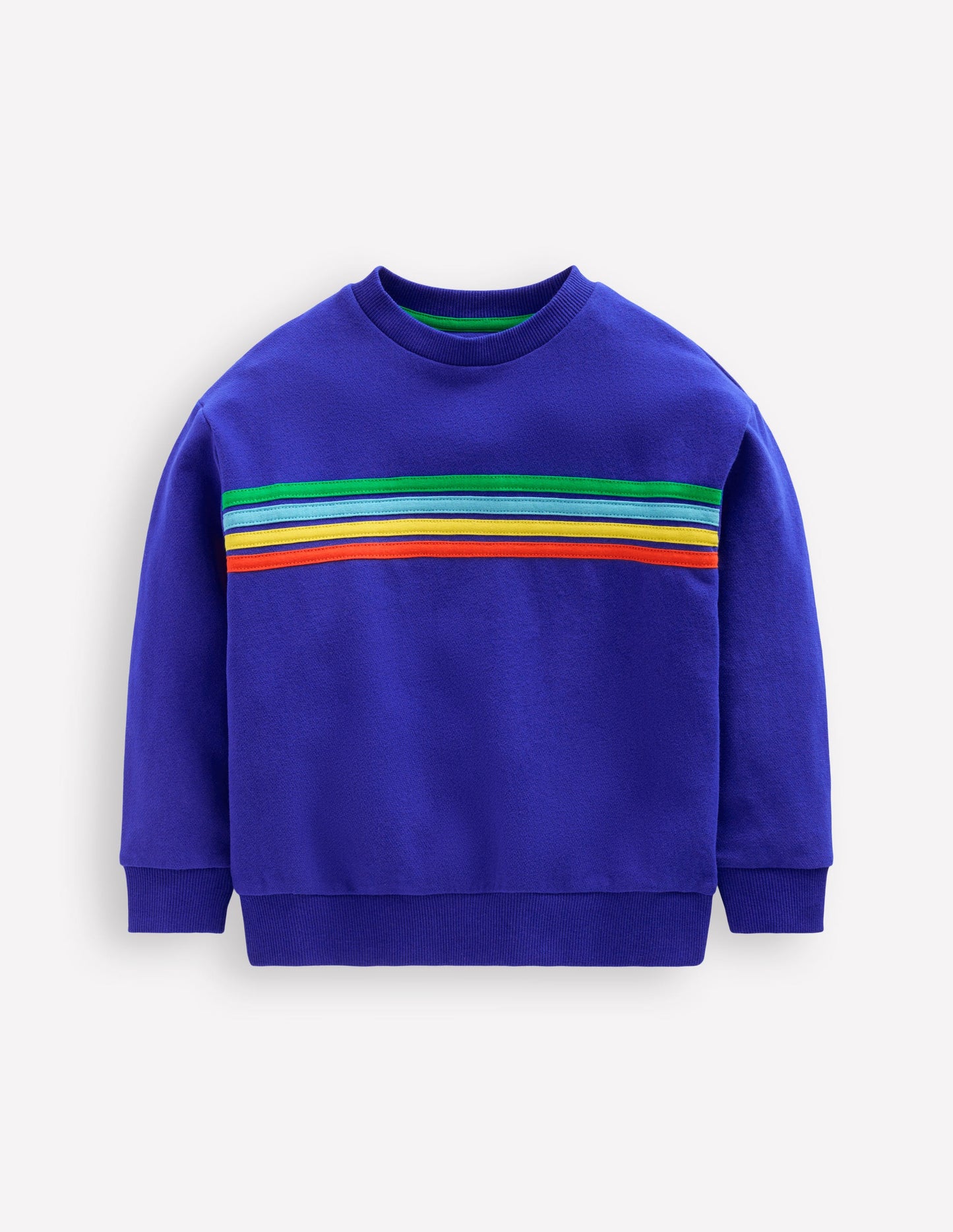 Rainbow Sweatshirt-Peacock Plume Blue