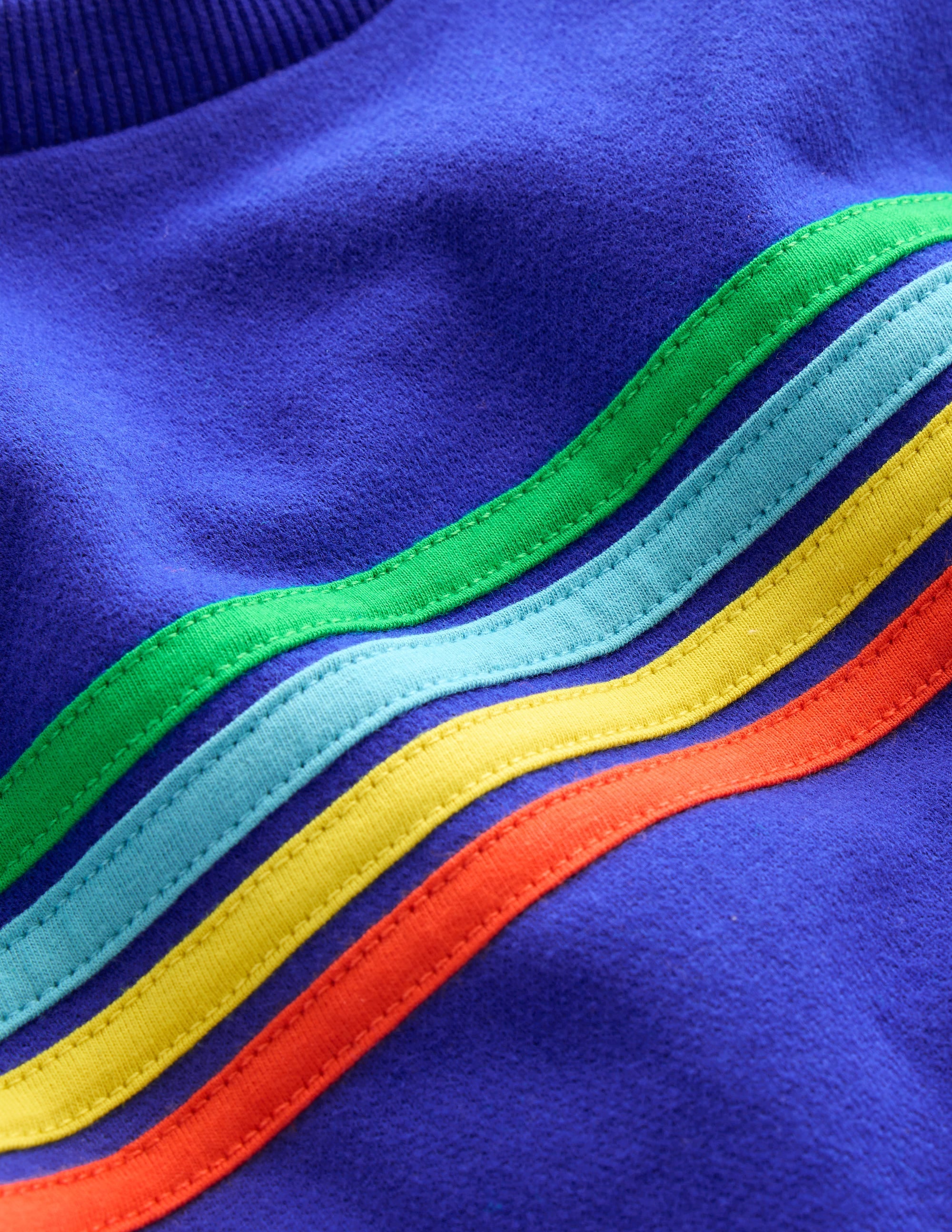 Rainbow Sweatshirt-Peacock Plume Blue - Image 3