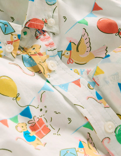 Cotton Shirt-Birthday Print-3