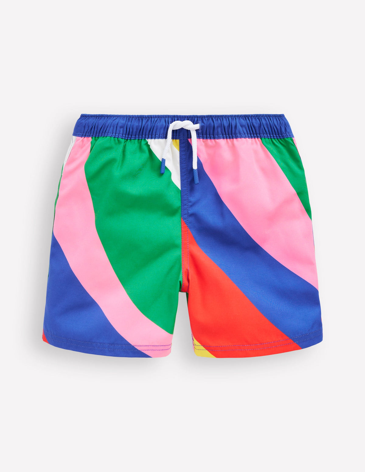 Swim Shorts-Multi Rainbow Swirl - Image 1