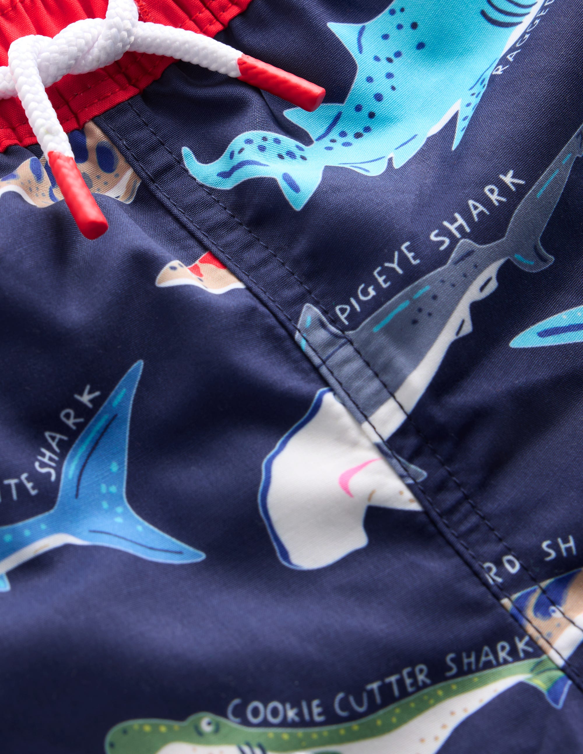 Swim Shorts-College Navy Sharks - Image 3