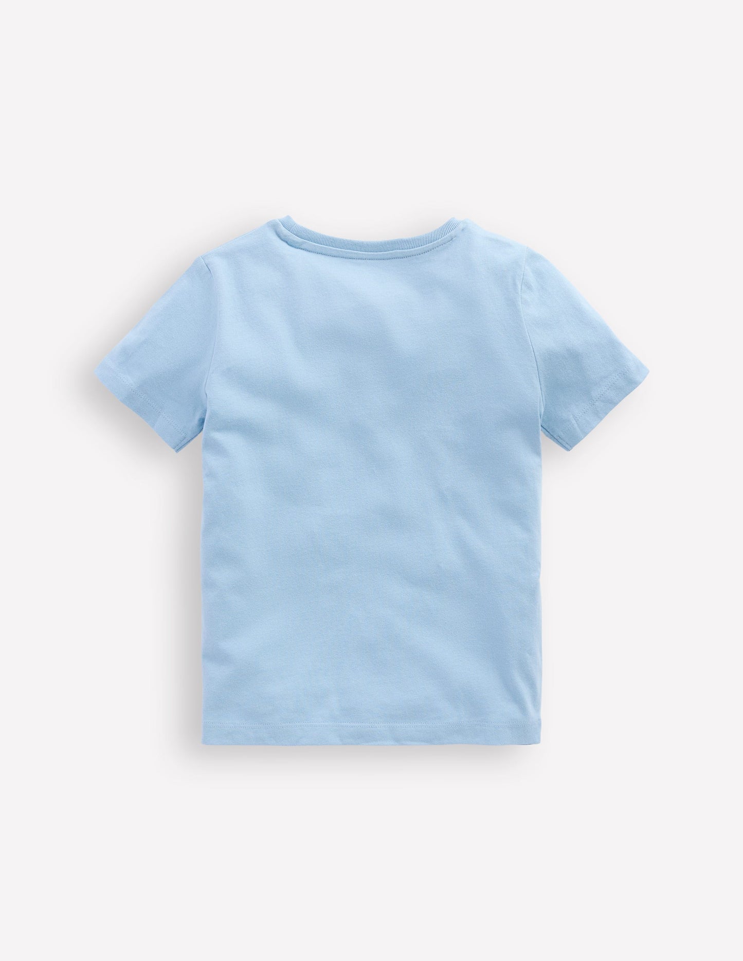 Short Sleeve Bouclé T-shirt-Glacier Blue Dino