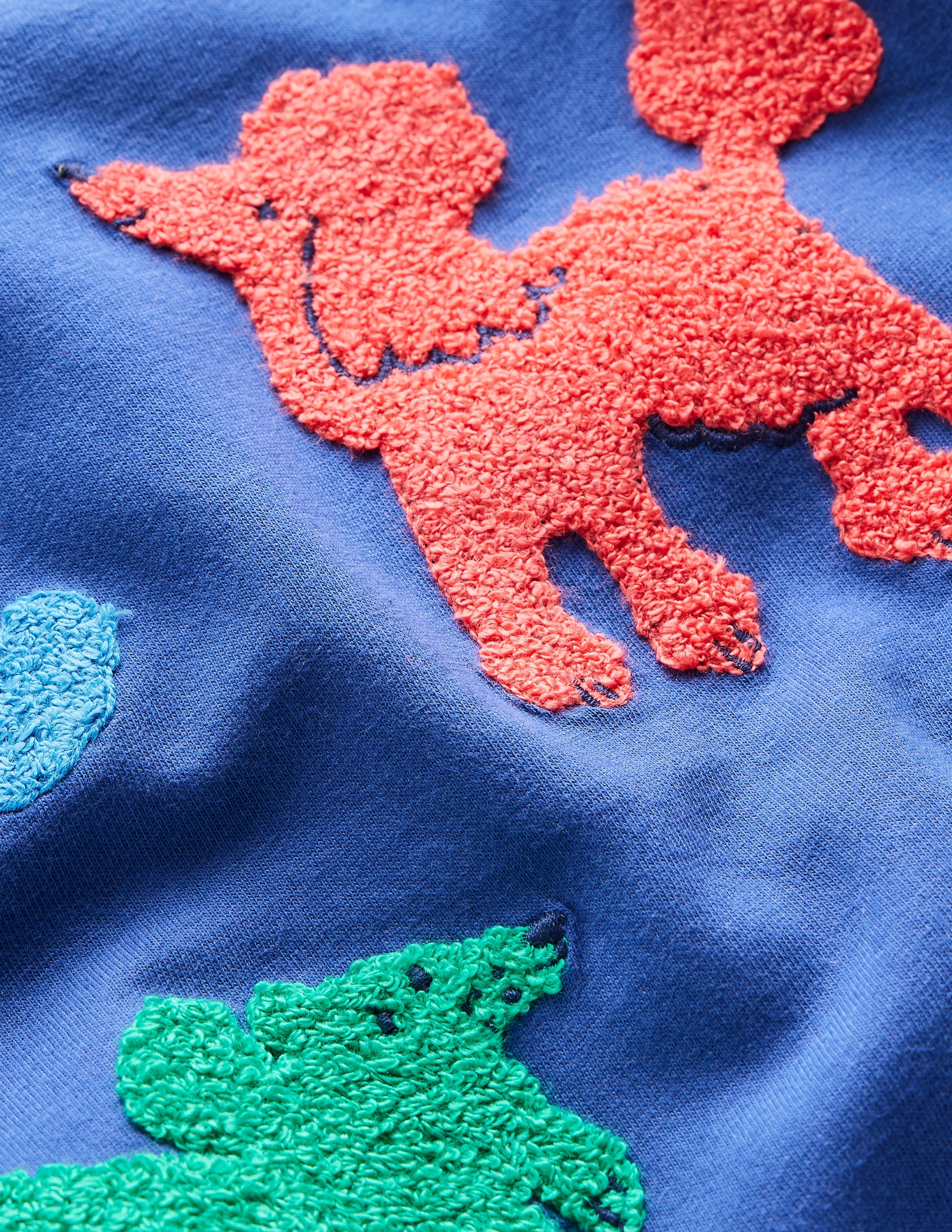 Short Sleeve Bouclé T-shirt-Starboard Blue Dogs - Image 3