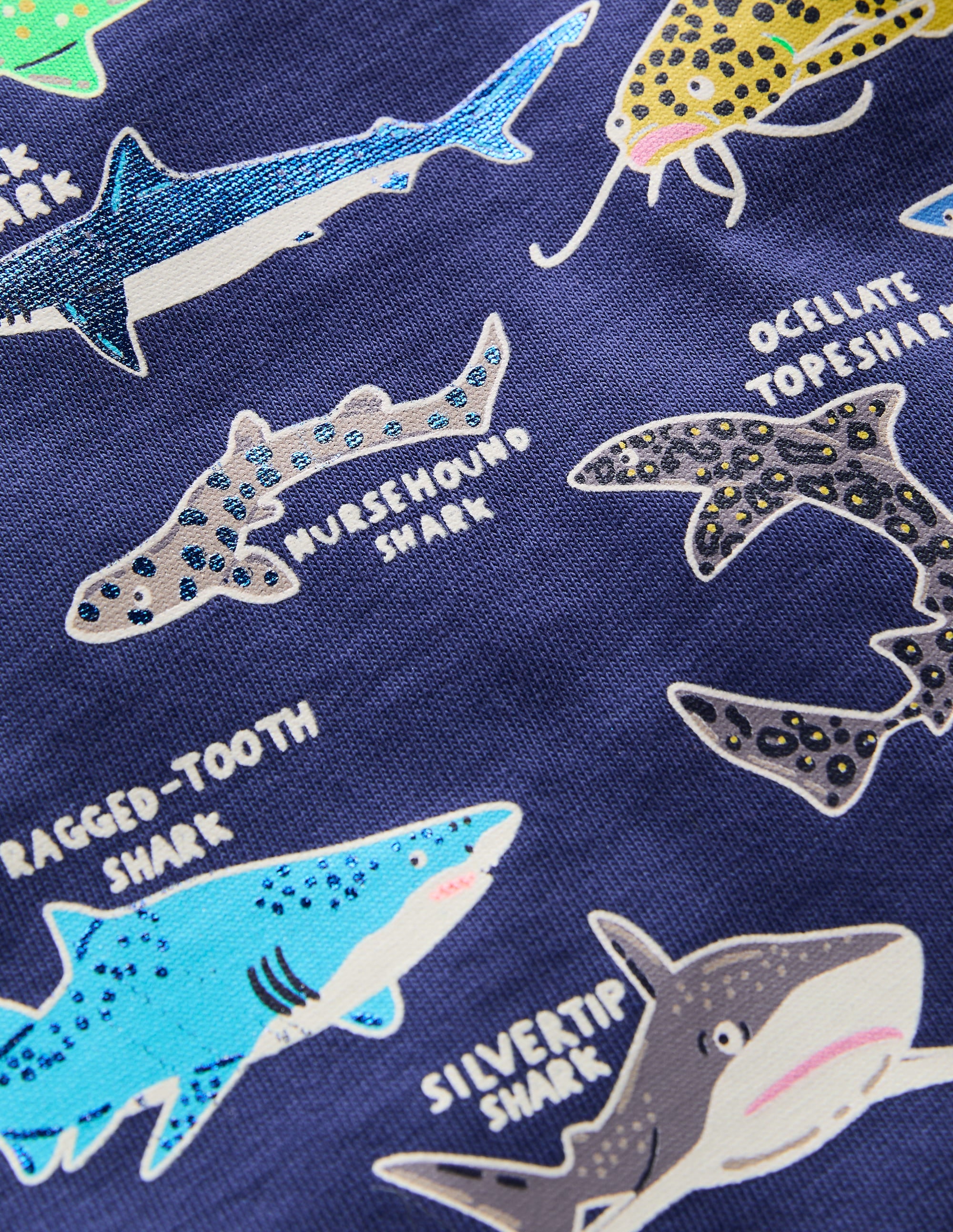 Glow-In-The-Dark T-shirt-Starboard Blue Sharks - Image 3