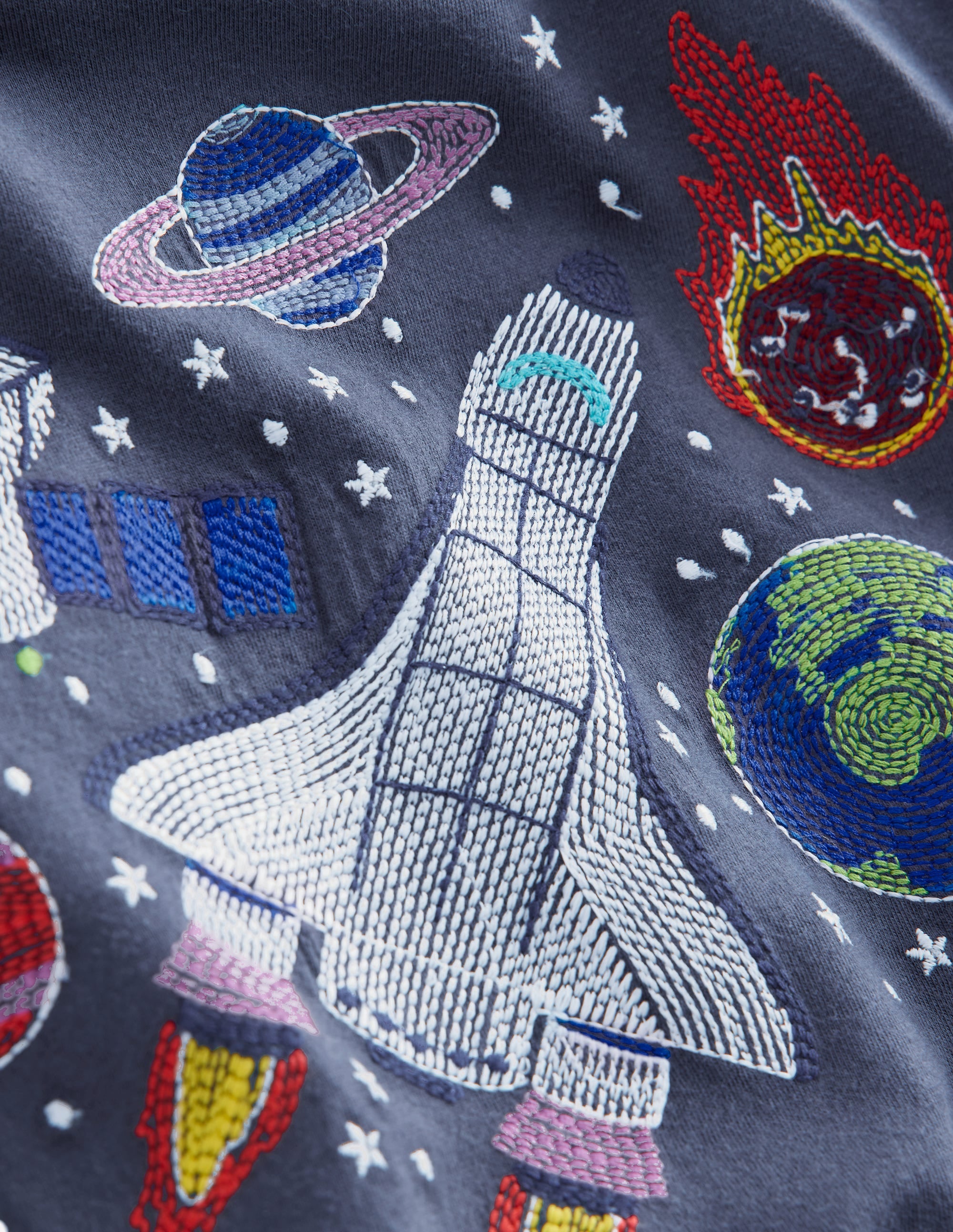Glow Superstitch T-shirt-Robot Blue Space - Image 3
