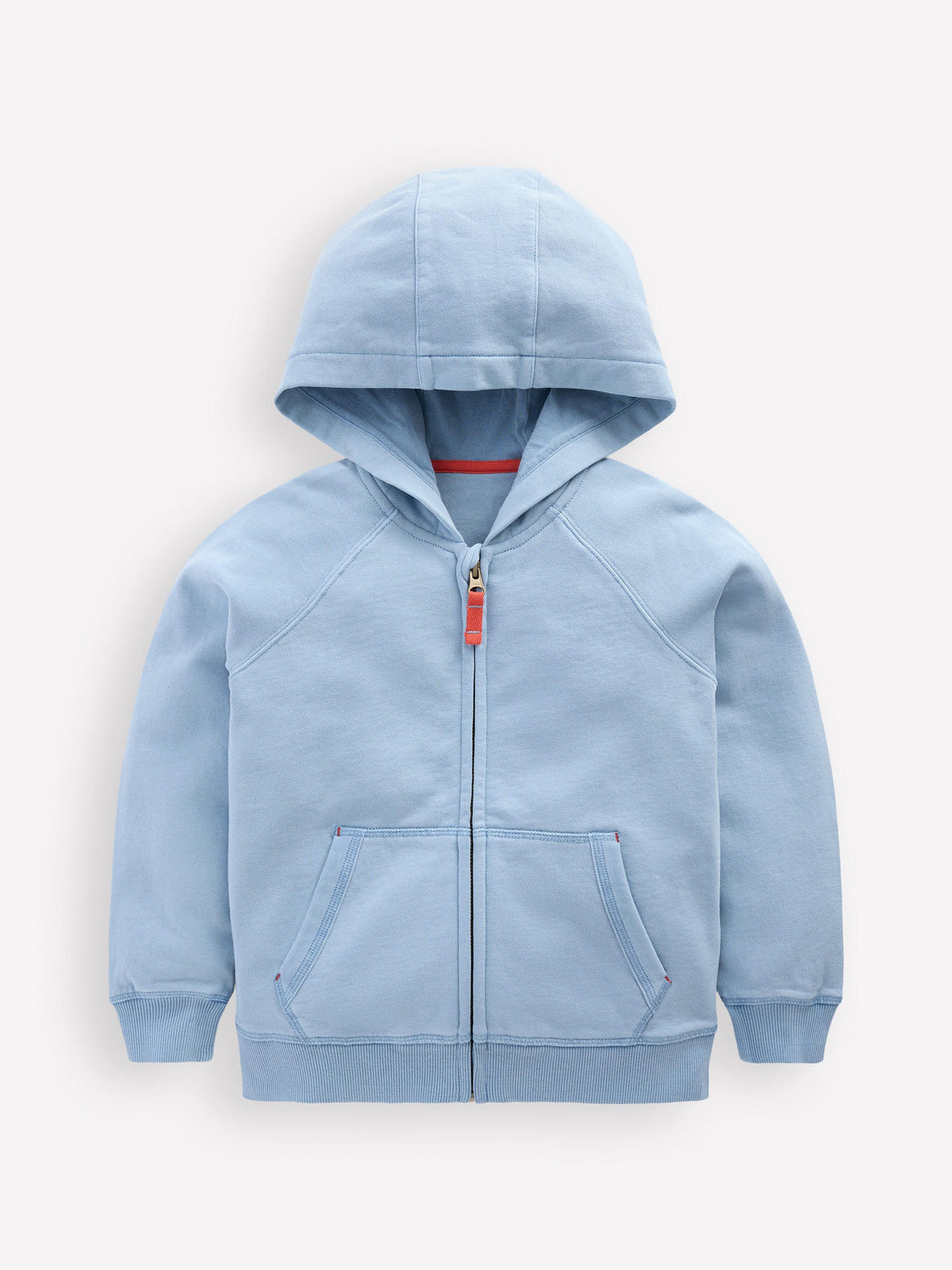 Garment Dye Zip Up Hoodie-Glacier Blue - Image 1