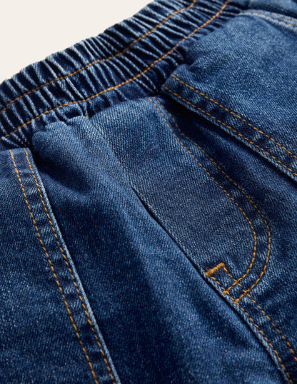 Pull-On Jeans-Mid Wash