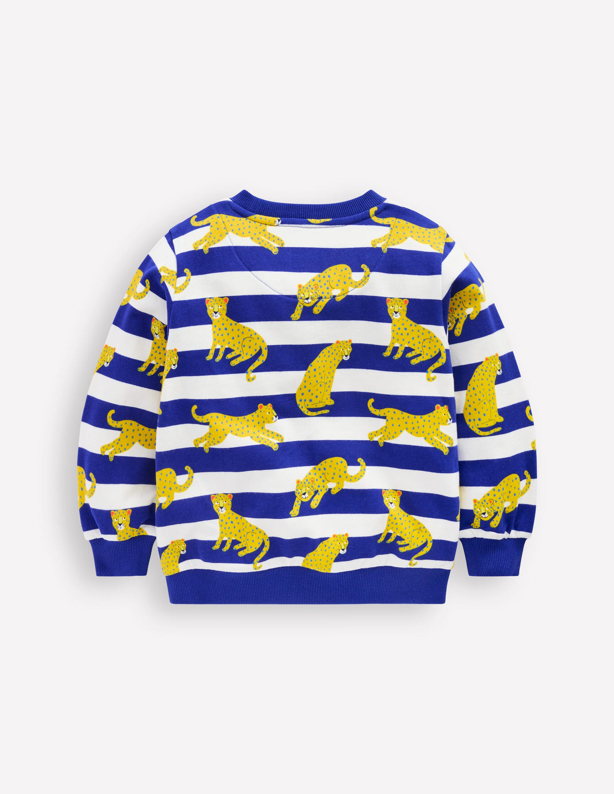 Printed Sweatshirt-Bright Blue Leopard Stripe - Image 2