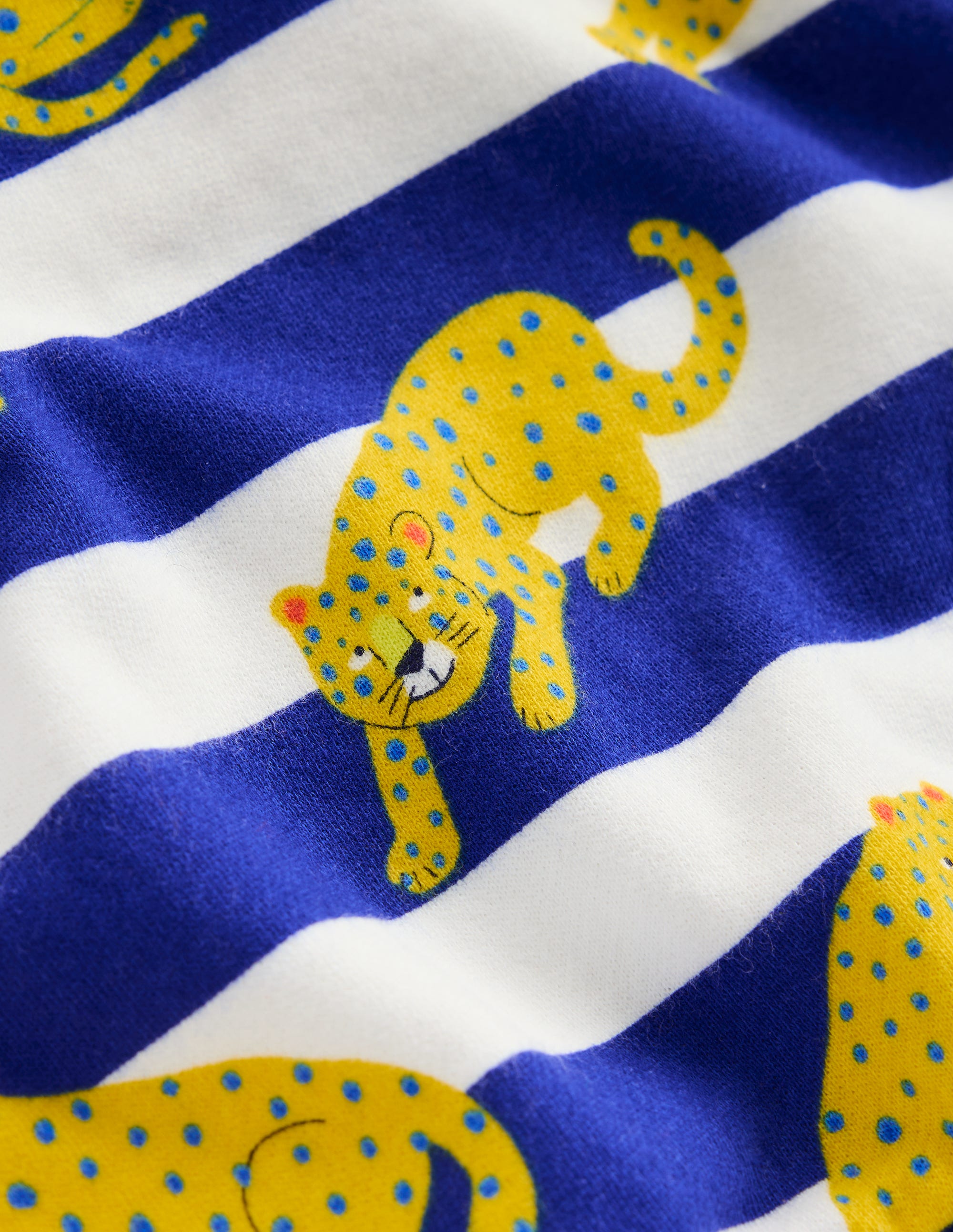 Printed Sweatshirt-Bright Blue Leopard Stripe - Image 3