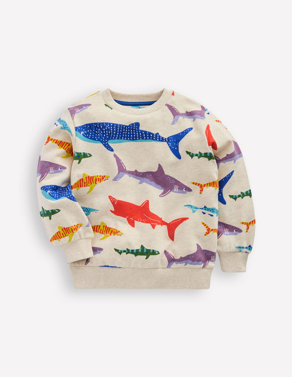 Printed Sweatshirt-Riso Shark - Image 1