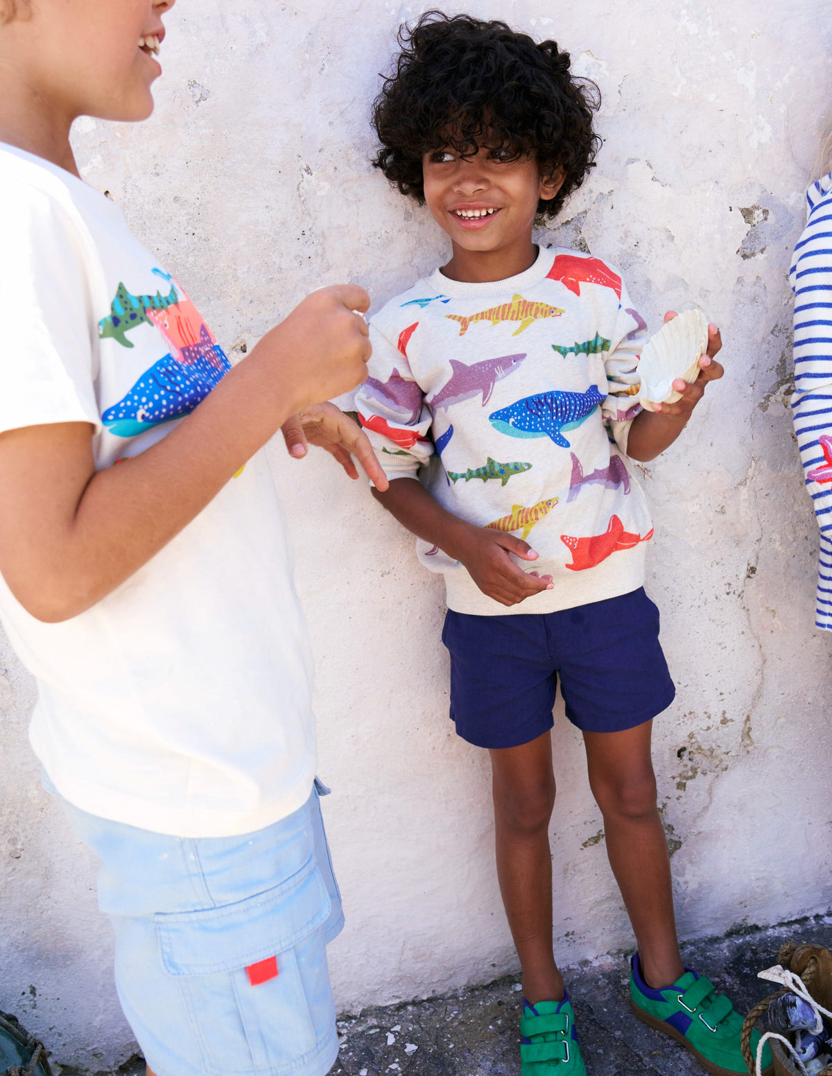 Printed Sweatshirt-Riso Shark - Image 4