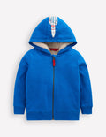 Cosy Fleece-Lined Hoodie-Kingfisher Blue Rocket