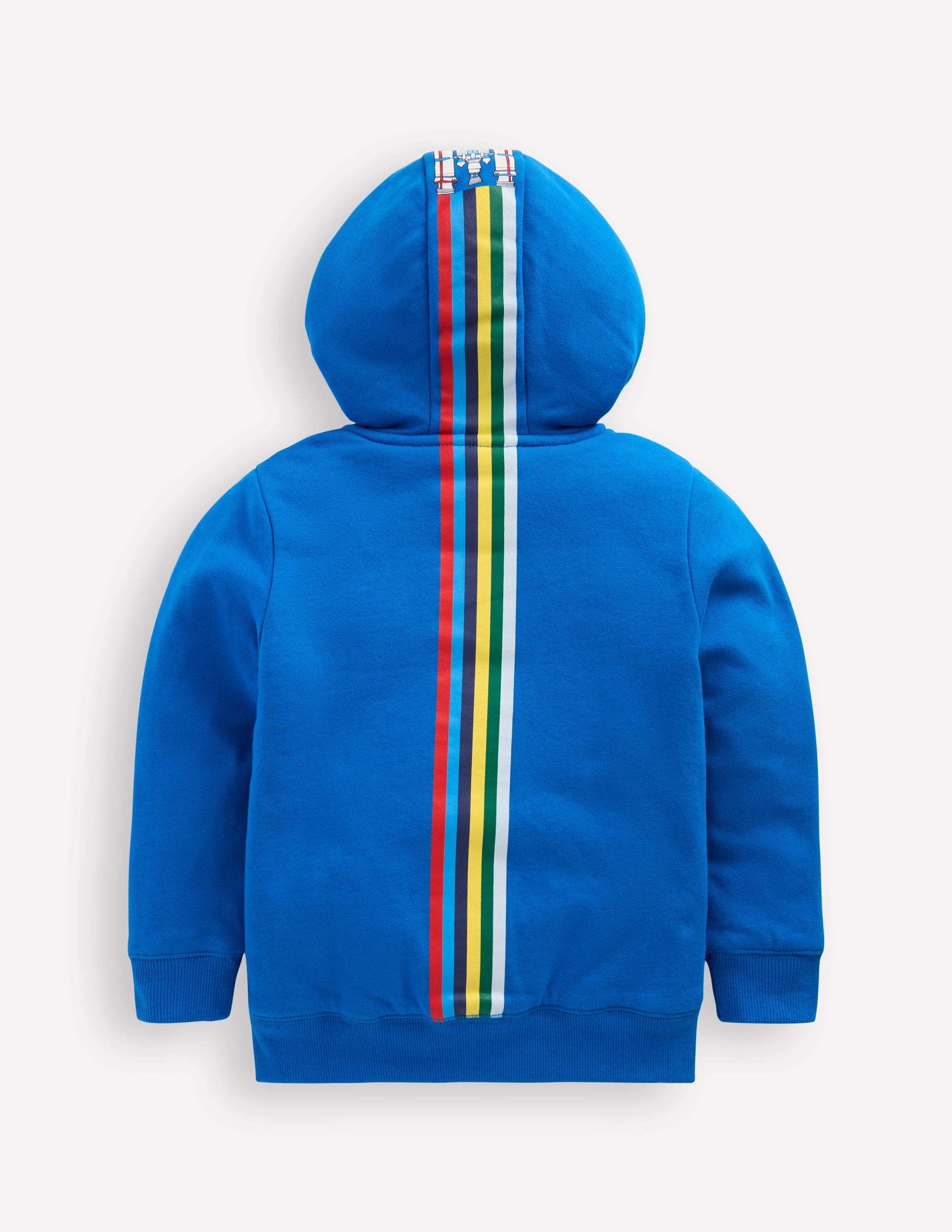 Cosy Fleece-Lined Hoodie-Kingfisher Blue Rocket - Image 2