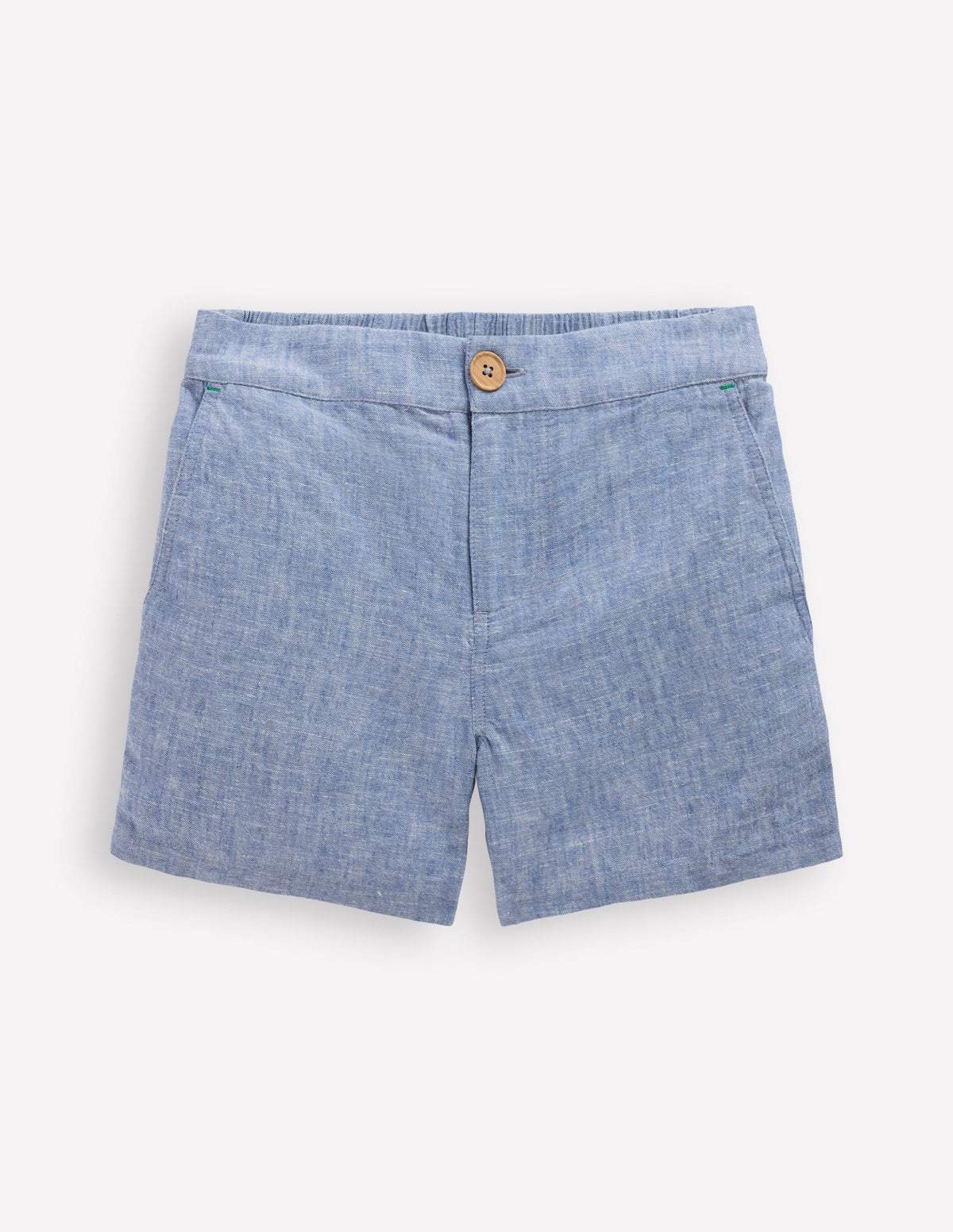 Cotton Linen Shorts-Chambray - Image 1