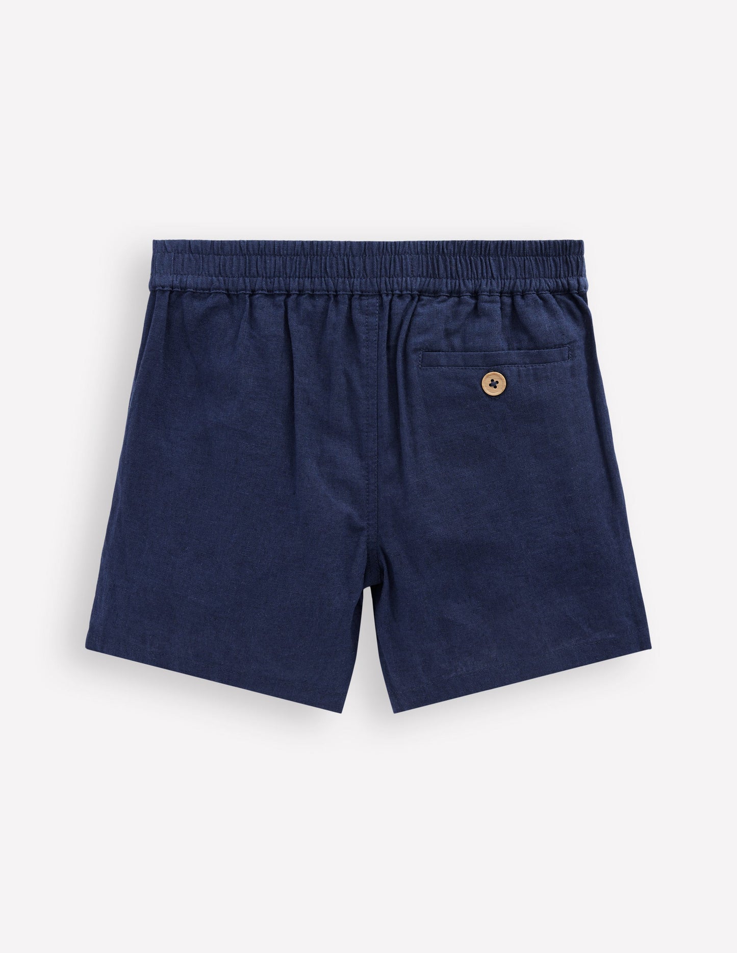 Cotton Linen Shorts-Navy