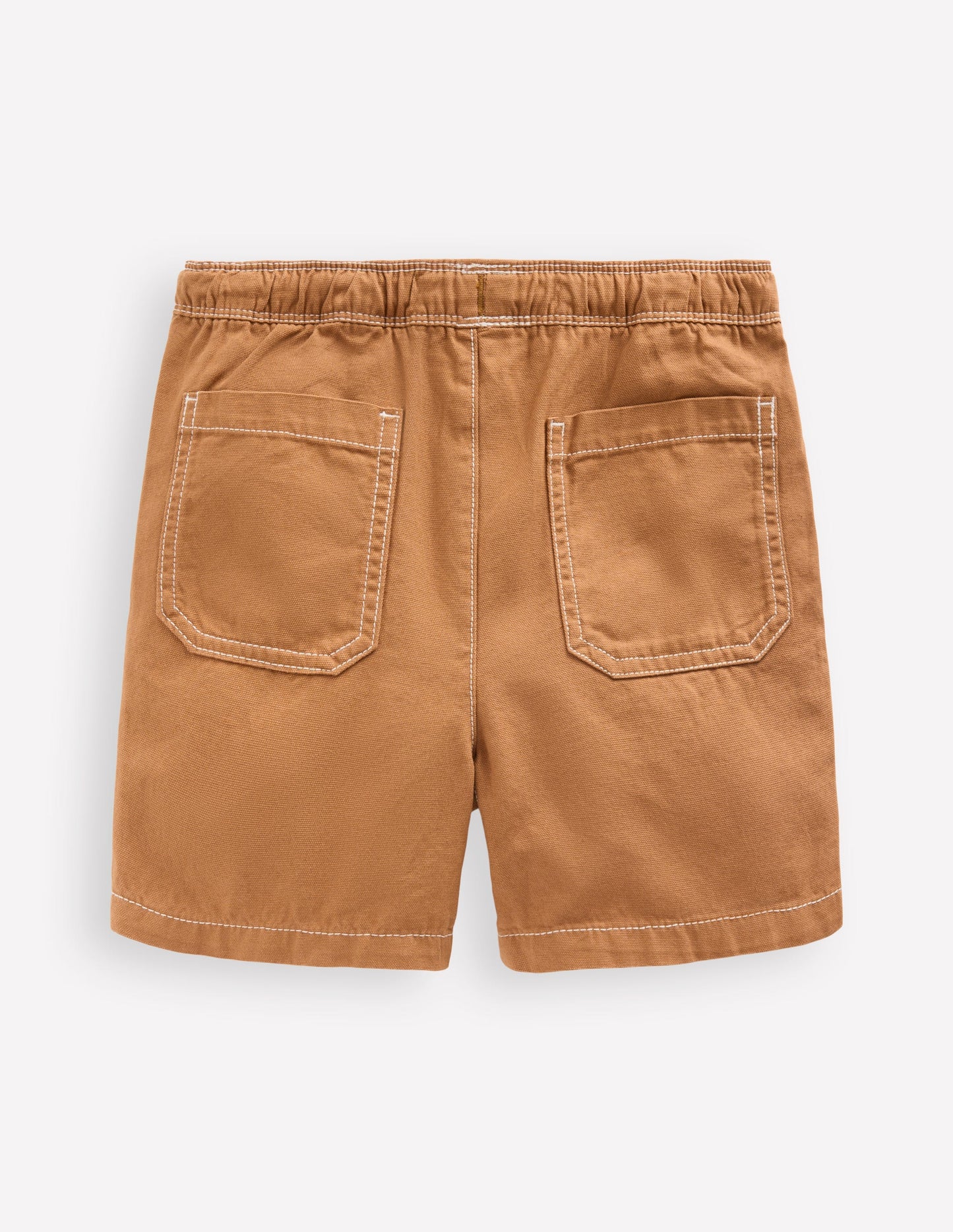 Pull-On Cotton Shorts-Butterscotch Brown