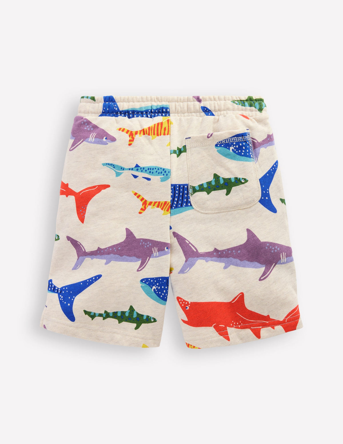 Printed Shorts-Oatmeal Marl Riso Shark - Image 2