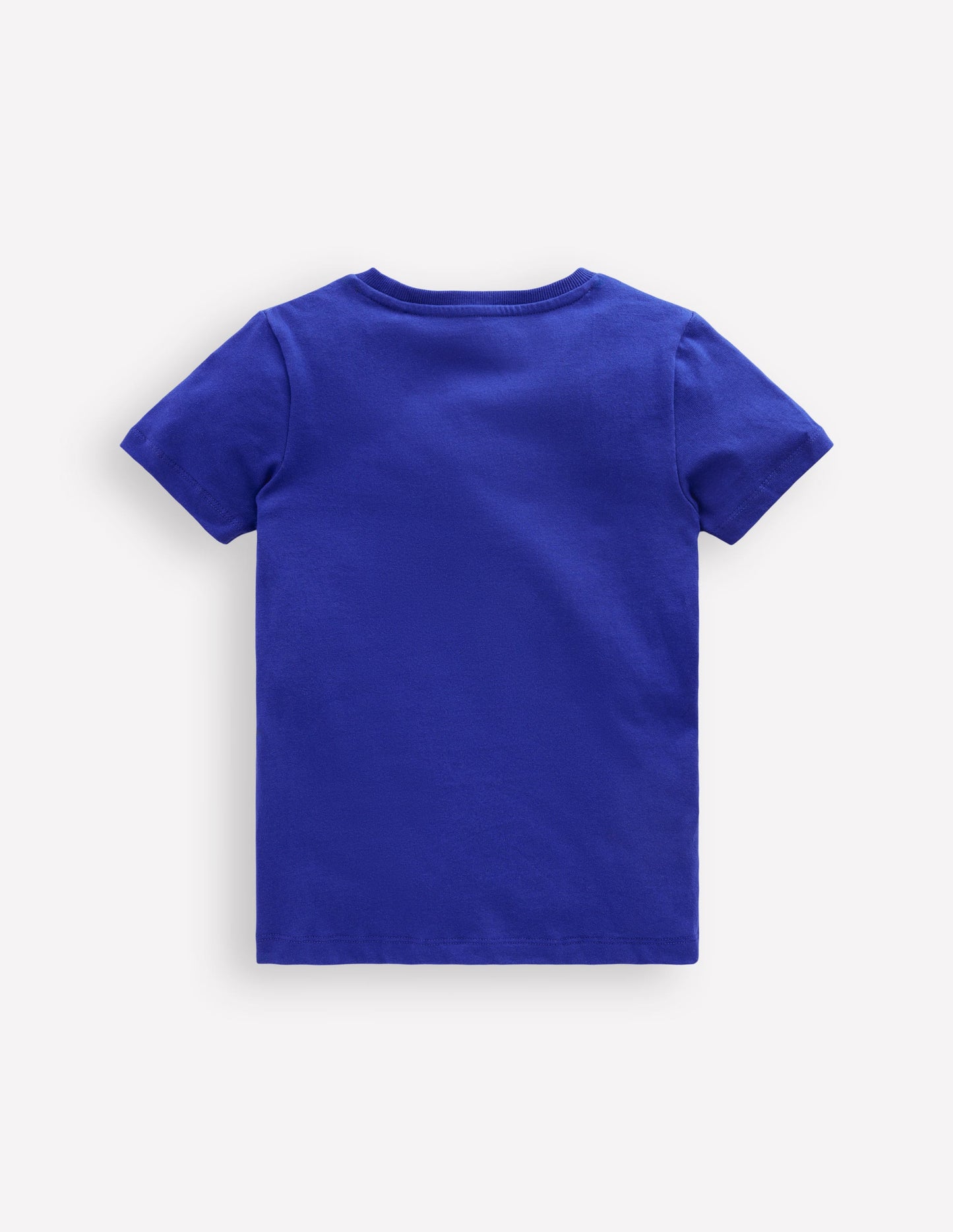 Short Sleeve Appliqué T-shirt-Sapphire Blue Fish