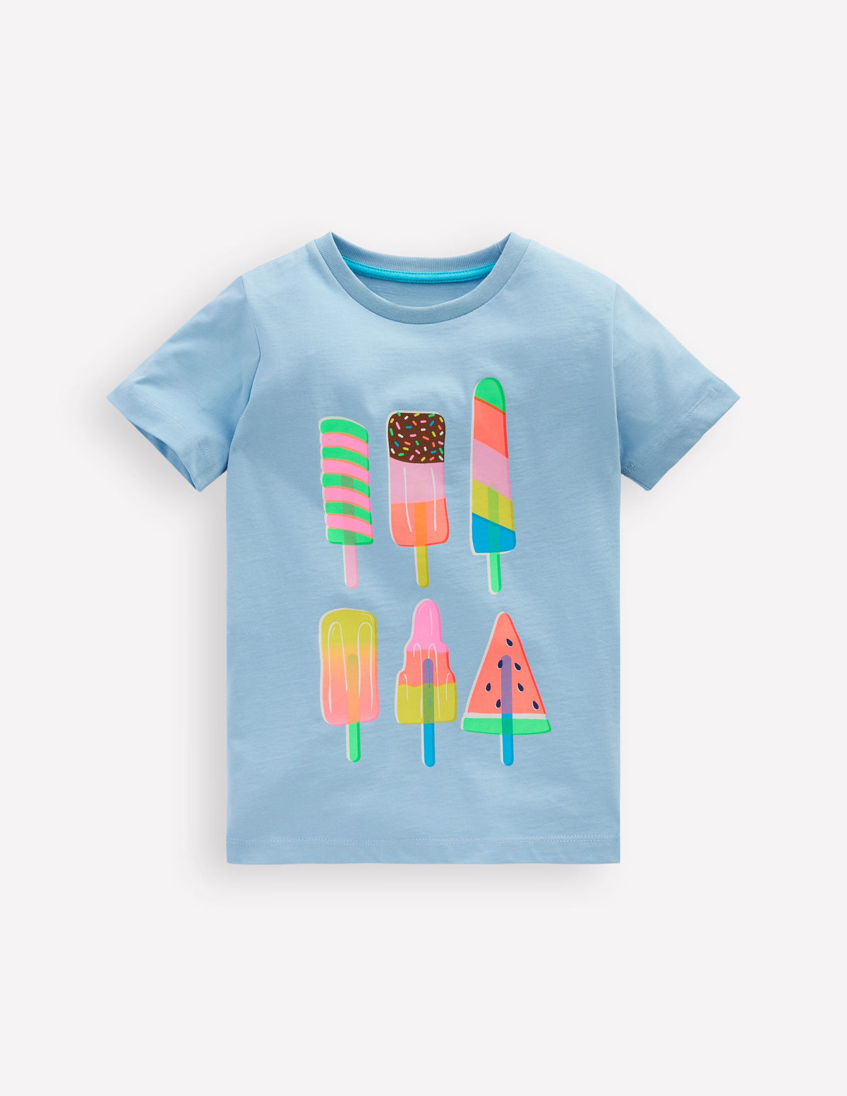 Short Sleeve Riso T-Shirt-Glacier Blue Ice Cream - Image 1
