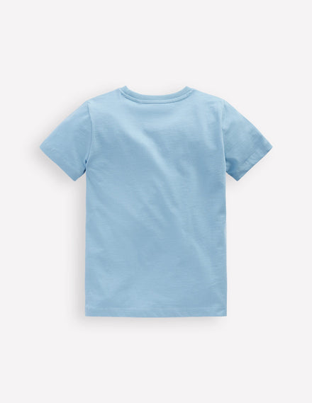 Short Sleeve Riso T-Shirt-Glacier Blue Ice Cream