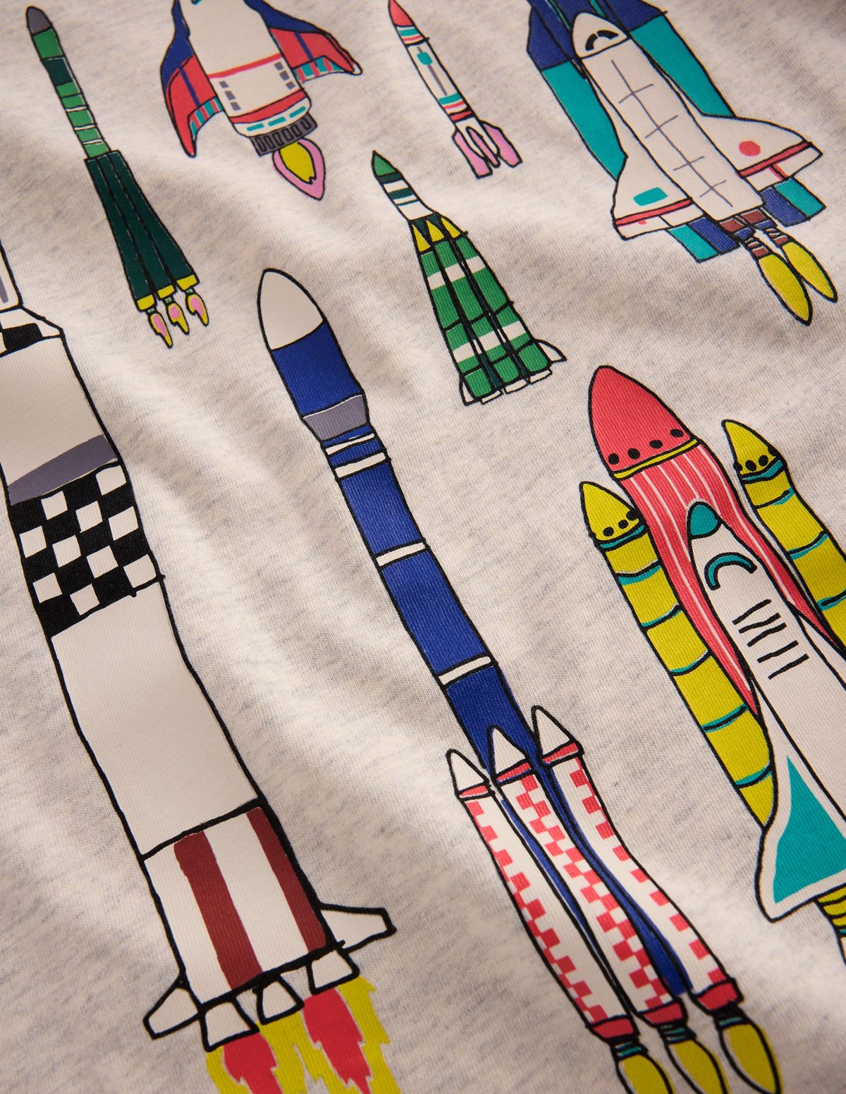 Short Sleeve Graphic T-shirt-oatmeal marl Rockets - Image 3