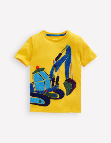 Chain Stitch T-Shirt-Pineapple Yellow Digger