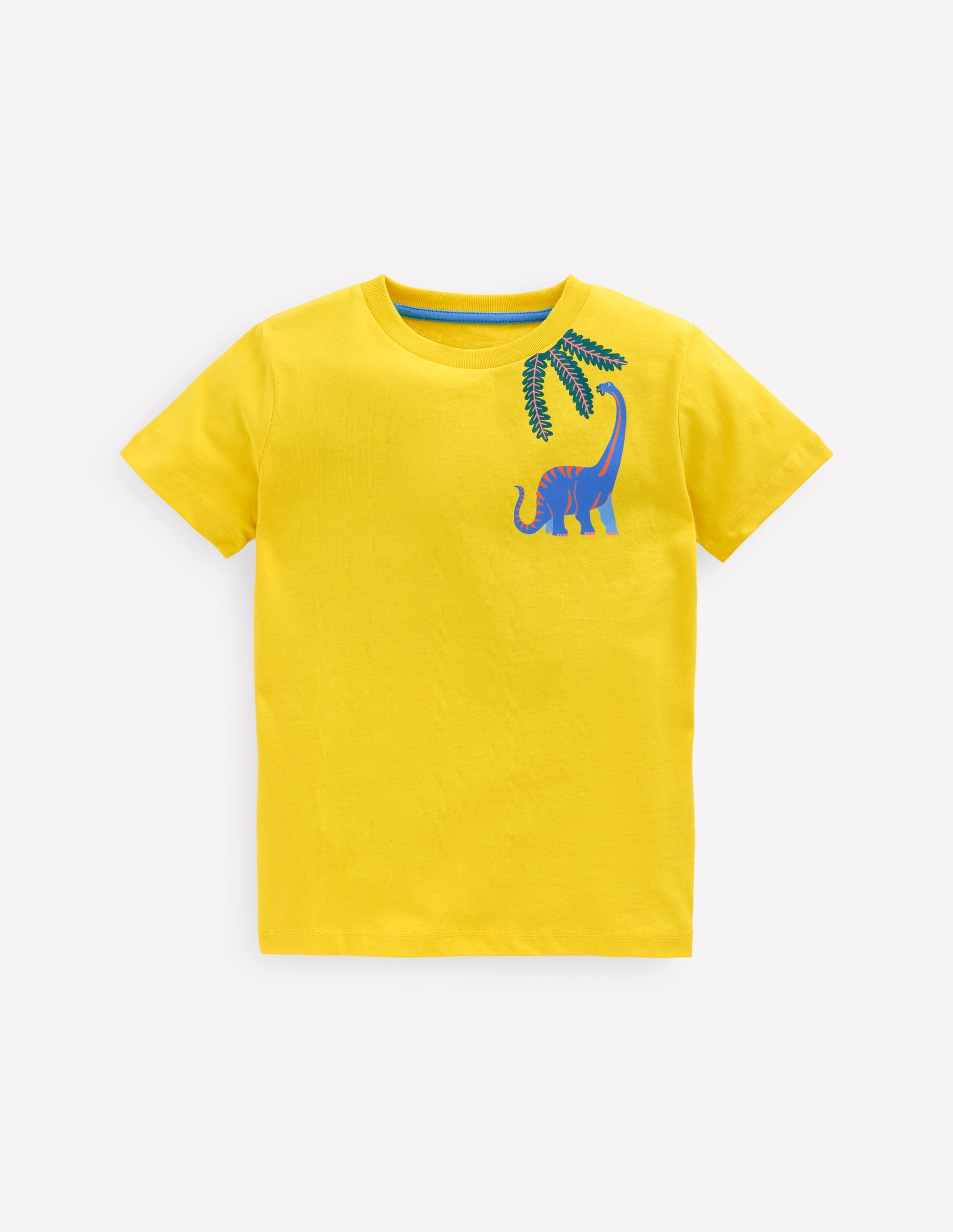Front & Back Graphic T-shirt-Pineapple Yellow Dino-1