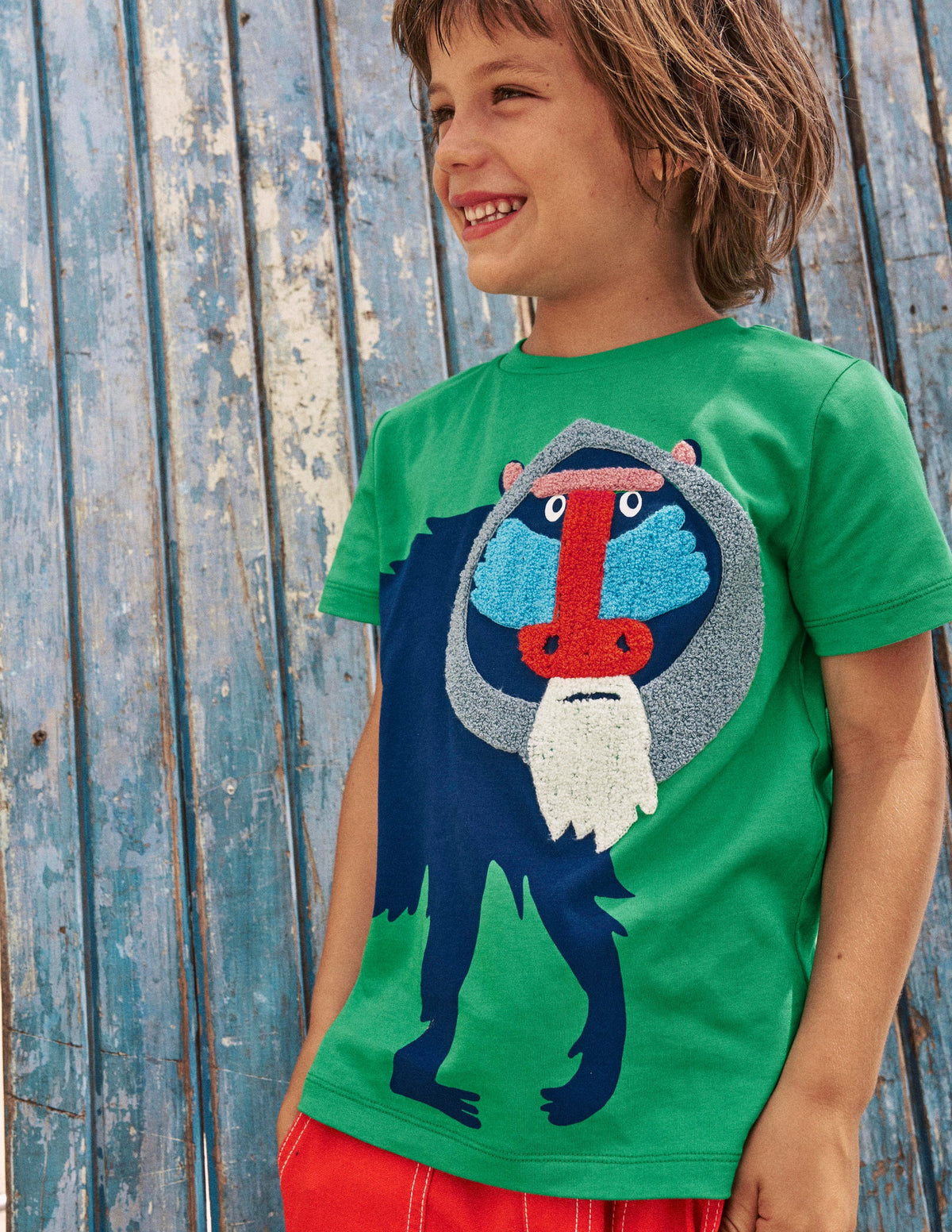 Fun Graphic T-shirt-Sapling Green Baboon - Image 4