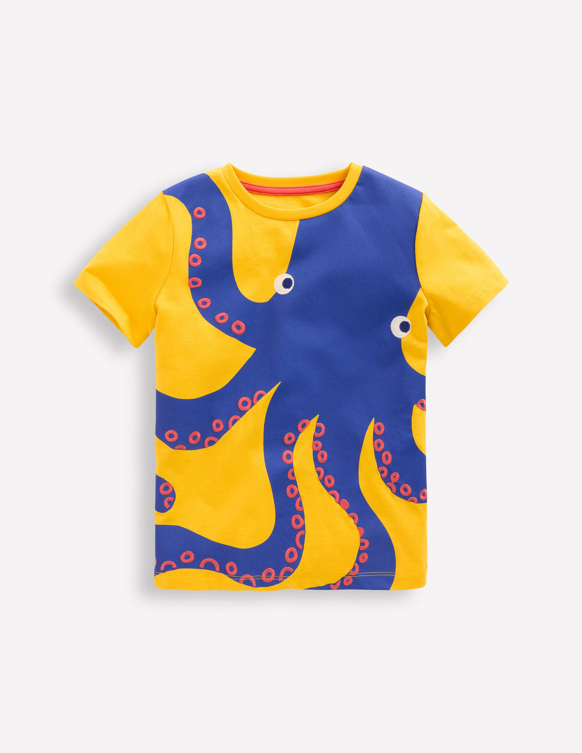 Fun Graphic T-shirt-Pineapple Yellow Octopus - Image 1
