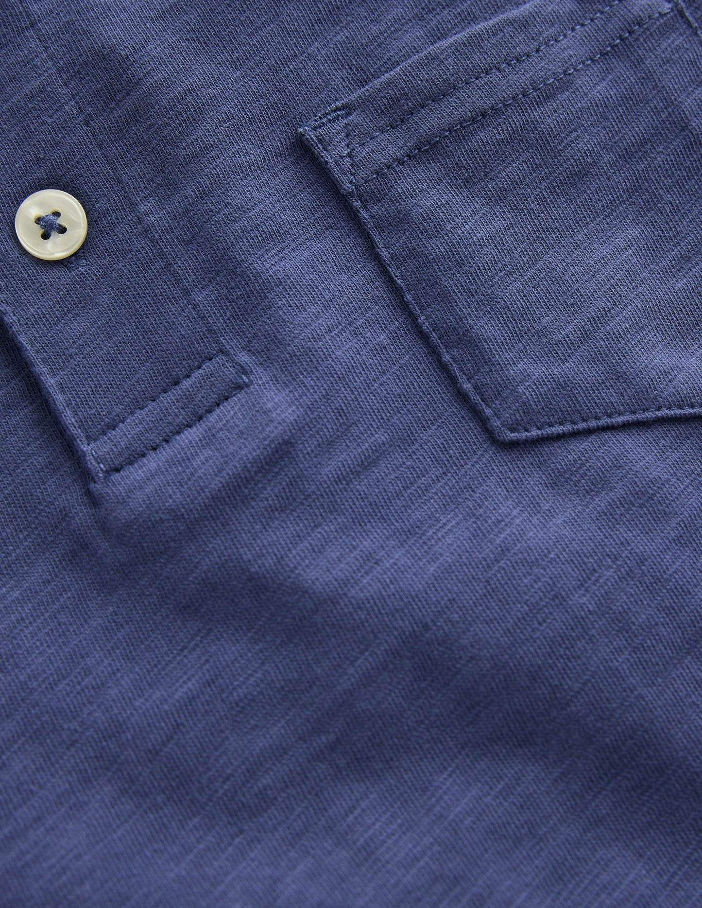 Slub Polo Shirt-Robot Blue