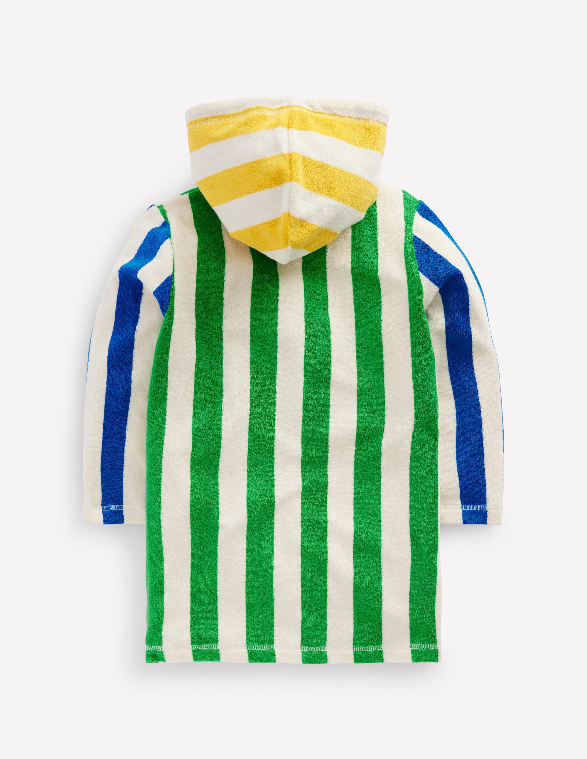 Towelling Zip-Up Throw-On-Highland Green Colourblock - Image 2