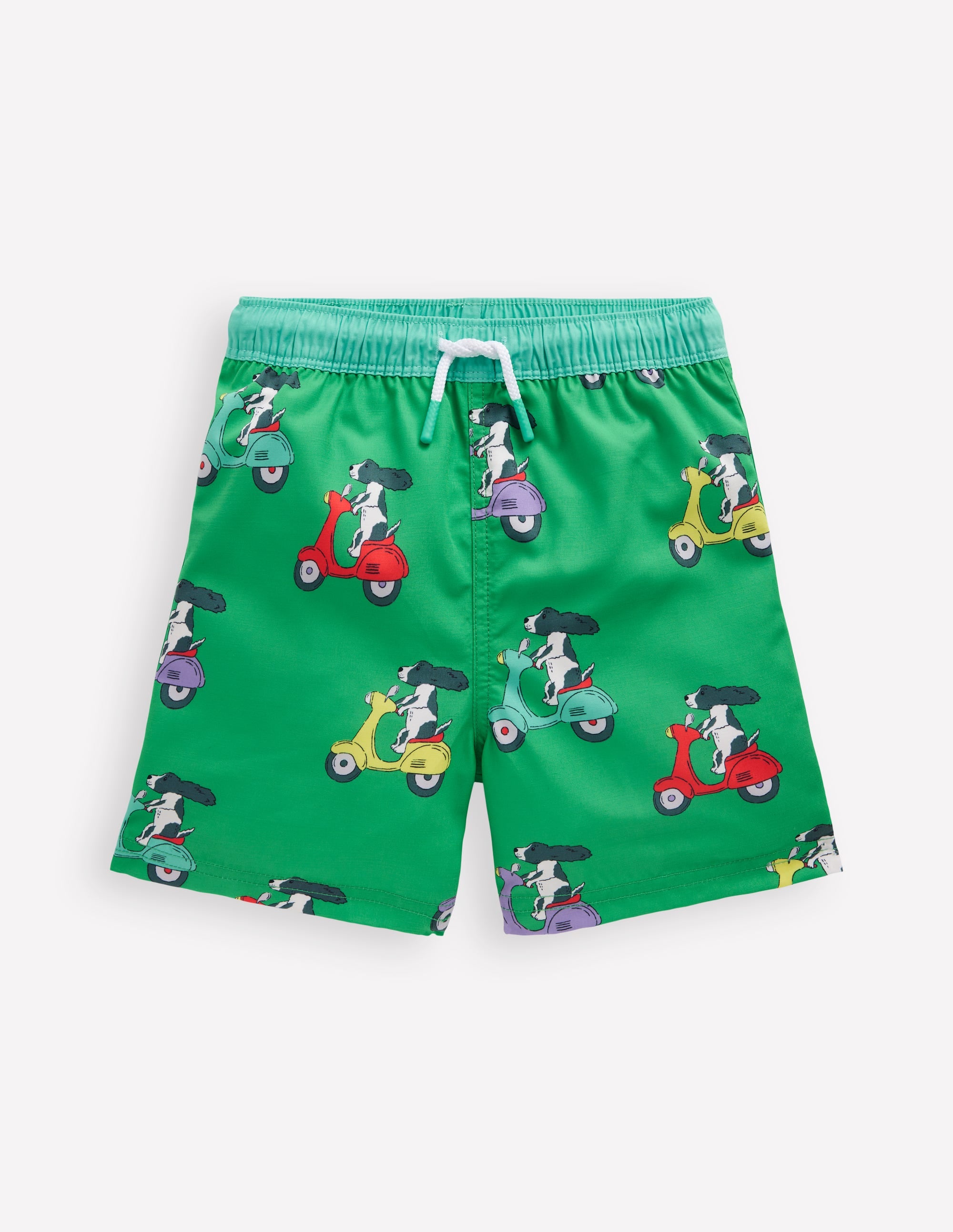 Swim Shorts-Sapling Green Puppy Scooters - Image 3