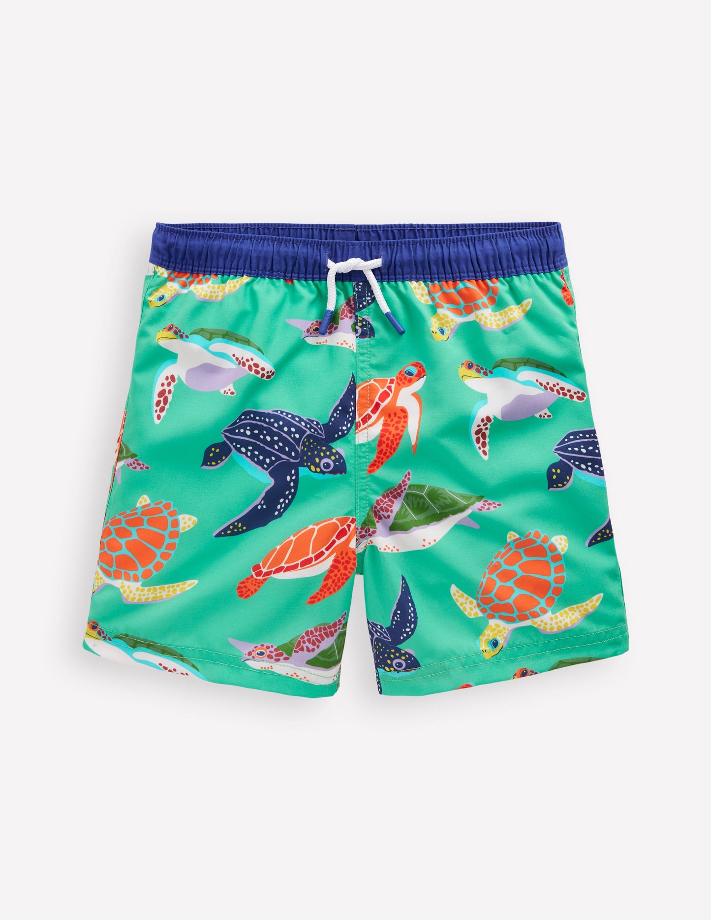 Swim Shorts-Aqaumarine Blue Turtles