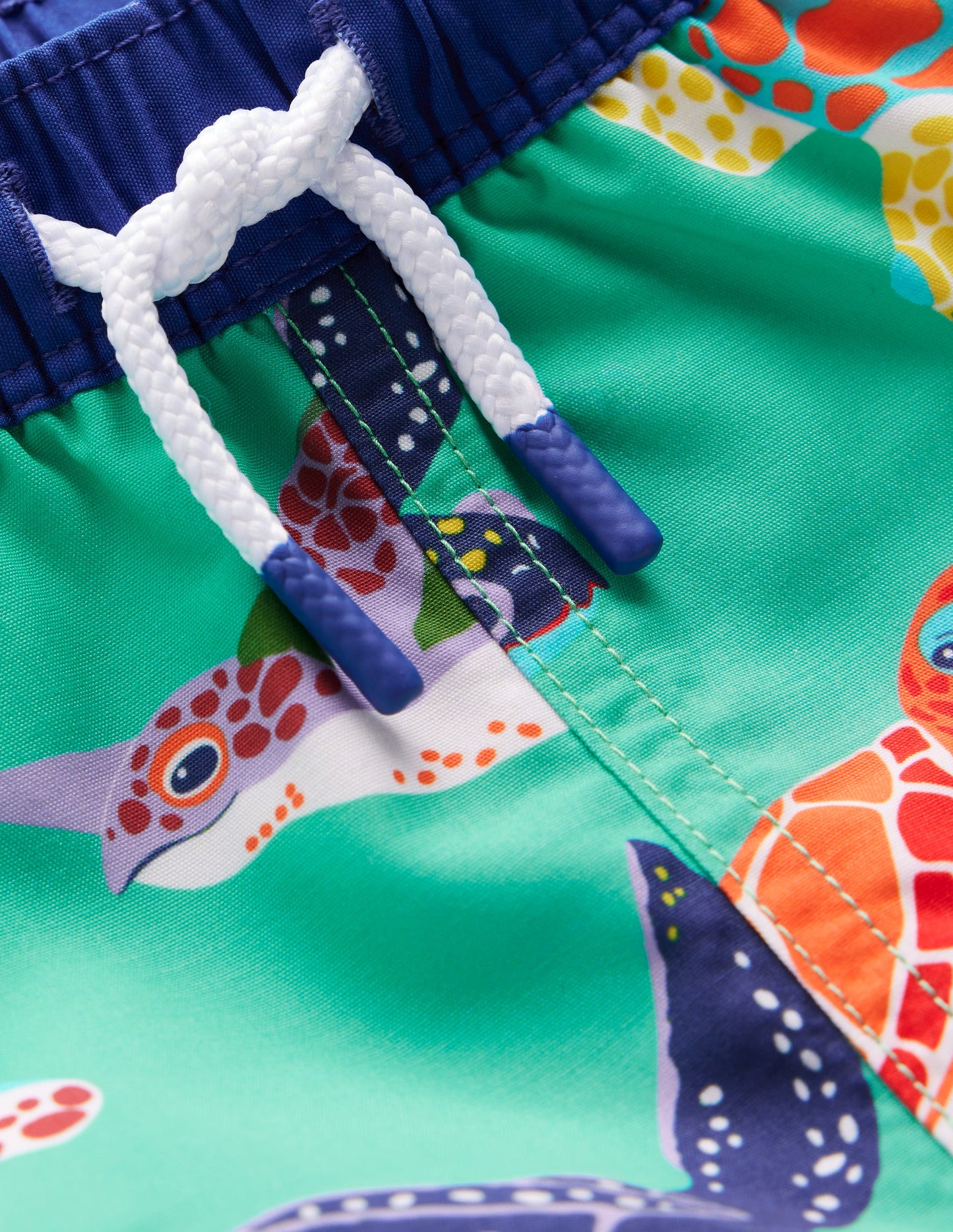 Swim Shorts-Aqaumarine Blue Turtles