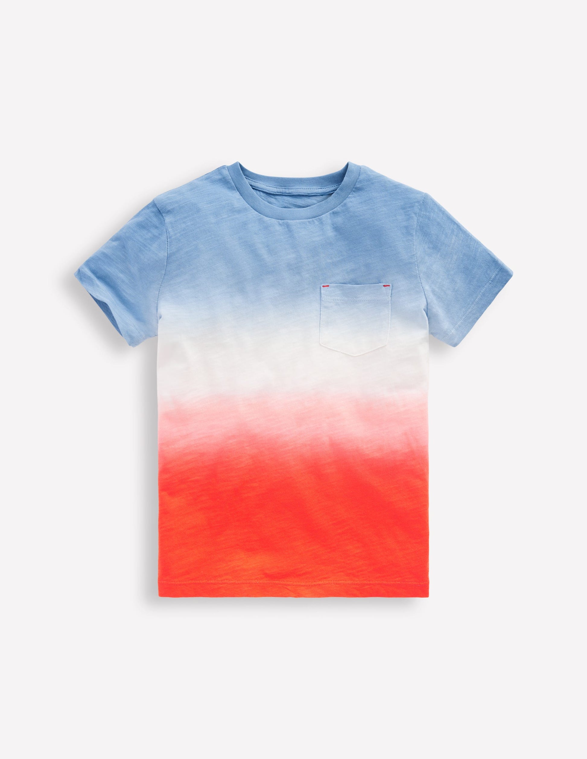 Tie Dye T-shirt-Glacier Blue and Sunset Orange-1