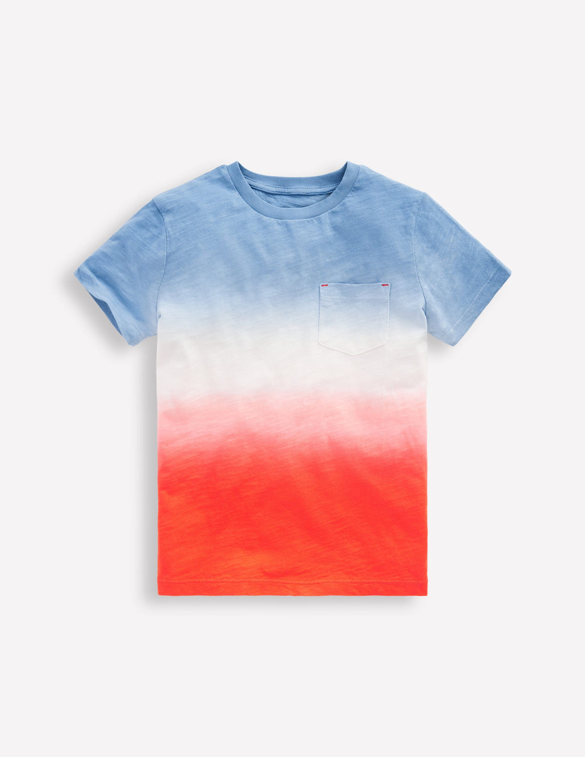 Tie Dye T-shirt-Glacier Blue and Sunset Orange - Image 1