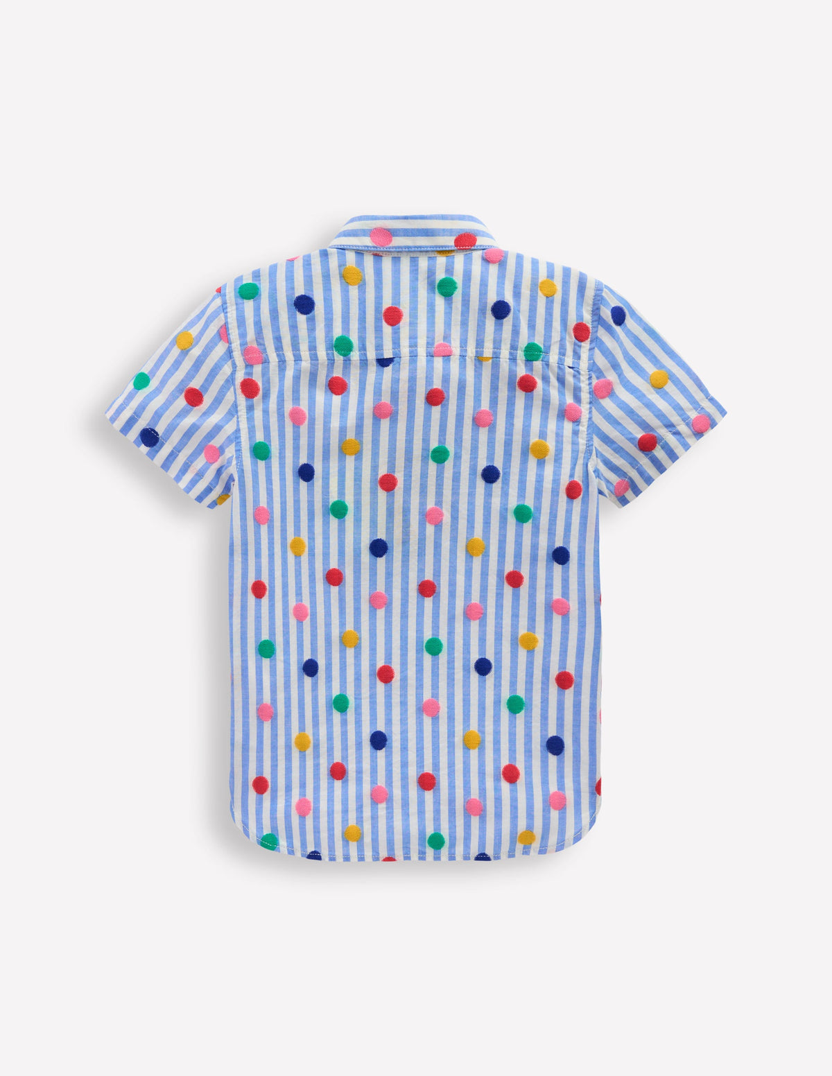 Fun Cotton Shirt-Peacock Plume Blue Spot - Image 2