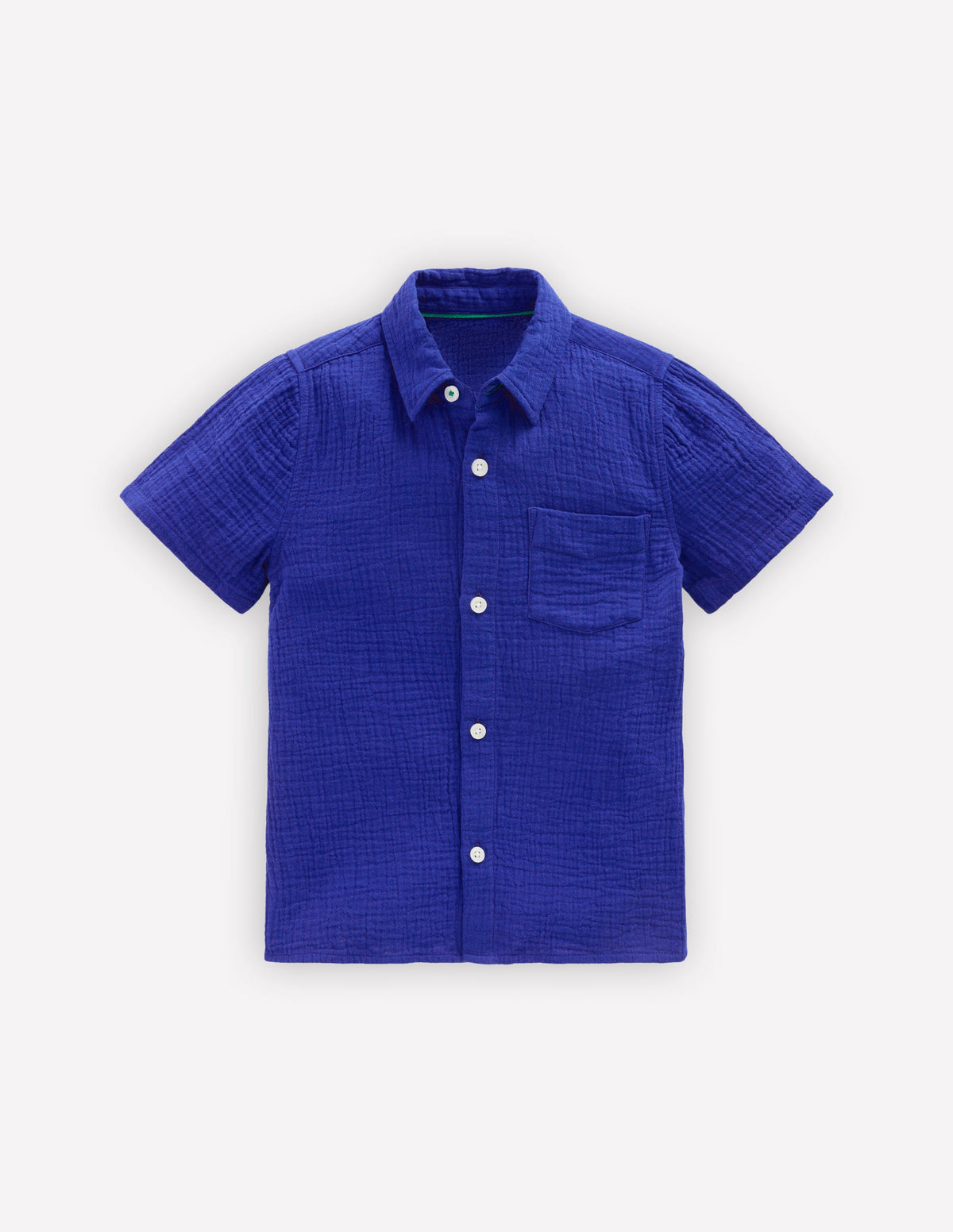 Double Cloth Shirt-Bright Blue - Image 1