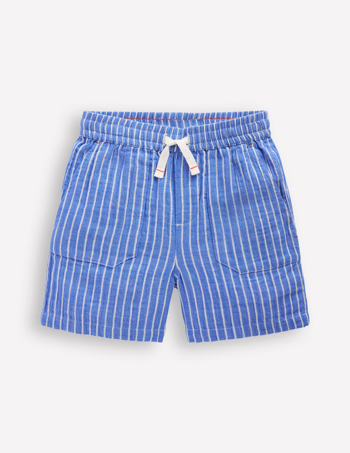 Double Cloth Shorts-Campanula Ticking