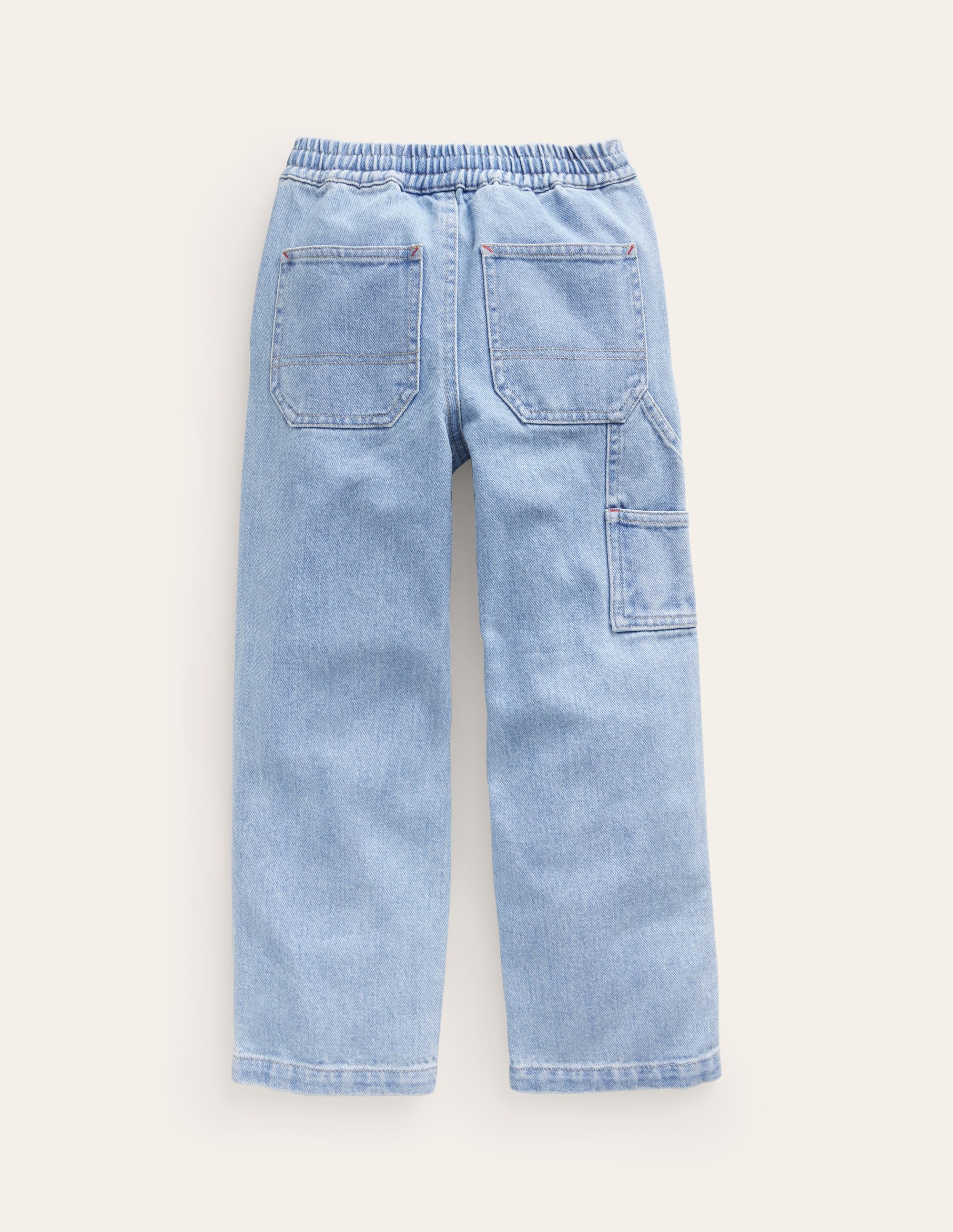 Pull-on Carpenter Pants-Light Wash - Image 2