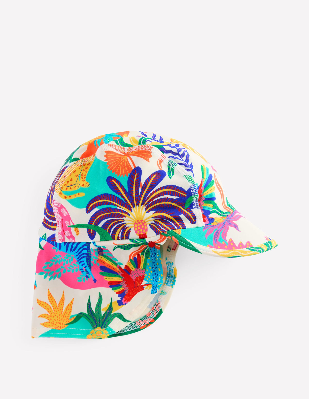 Printed Sun Safe Hat-Soft Ivory Multi Jungle - Image 1