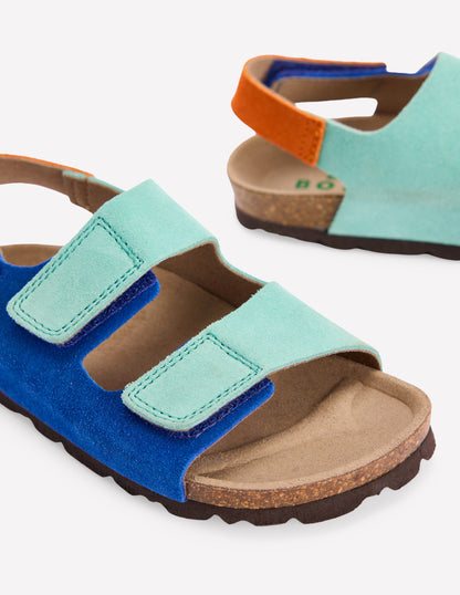 Colourblock Sandals-Blue Colourblock-3