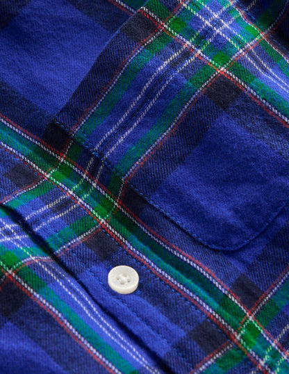 Cosy Cotton Check Shirt-Blue Check-3