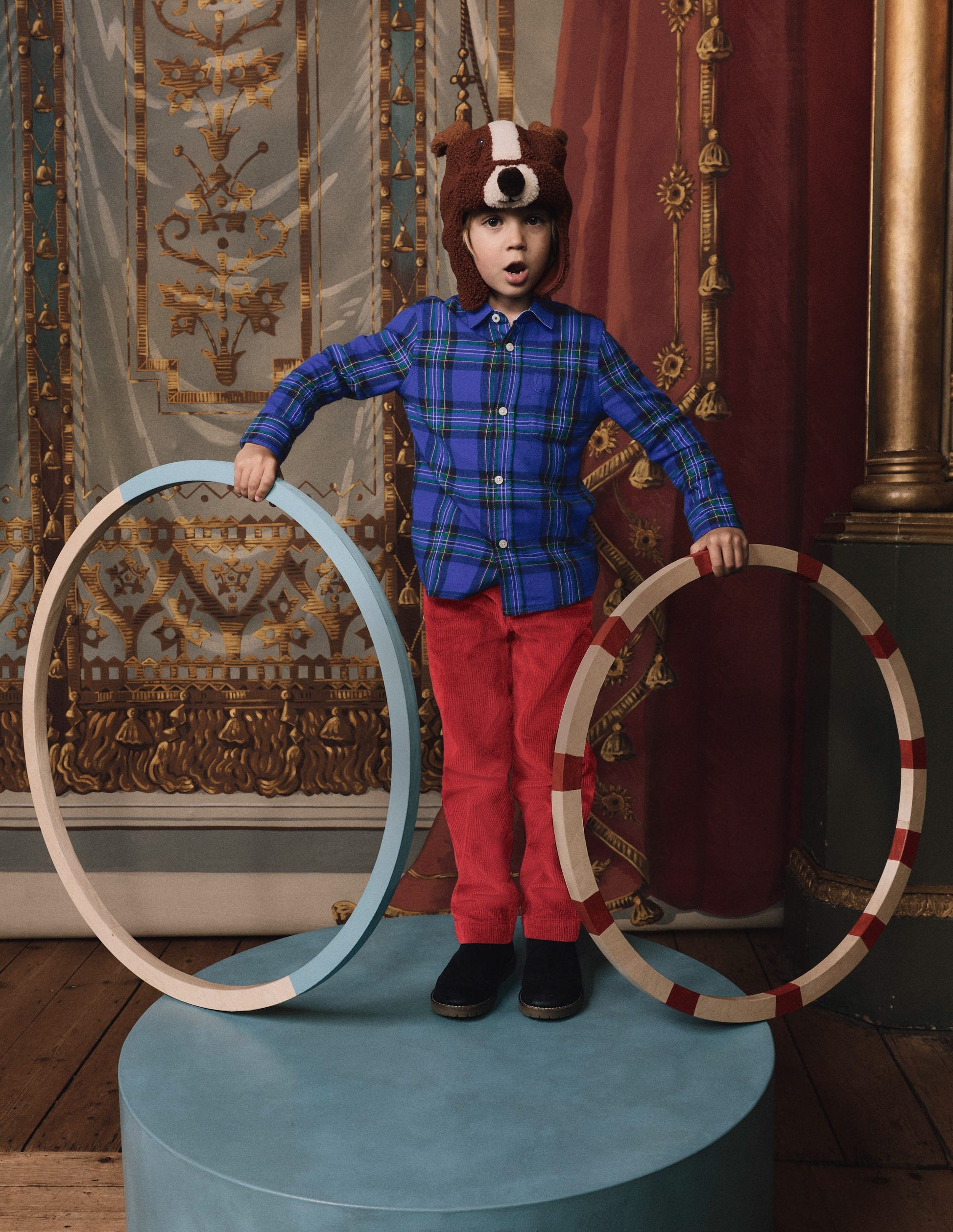 Cosy Cotton Check Shirt-Blue Check-4