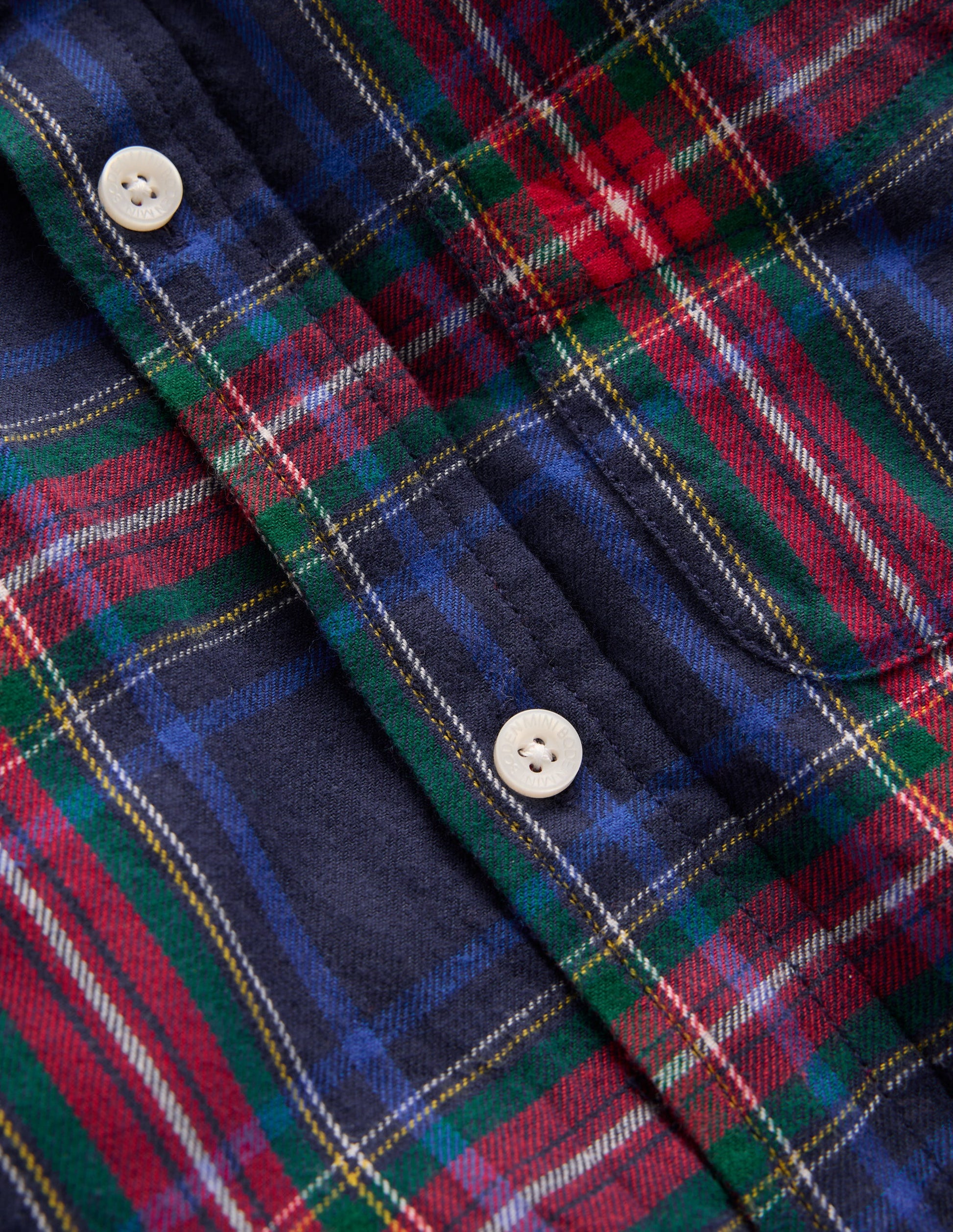 Cosy Cotton Check Shirt-Navy Check-3