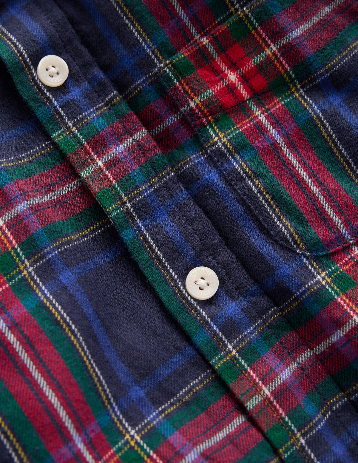 Cosy Cotton Check Shirt-Navy Check - Image 3